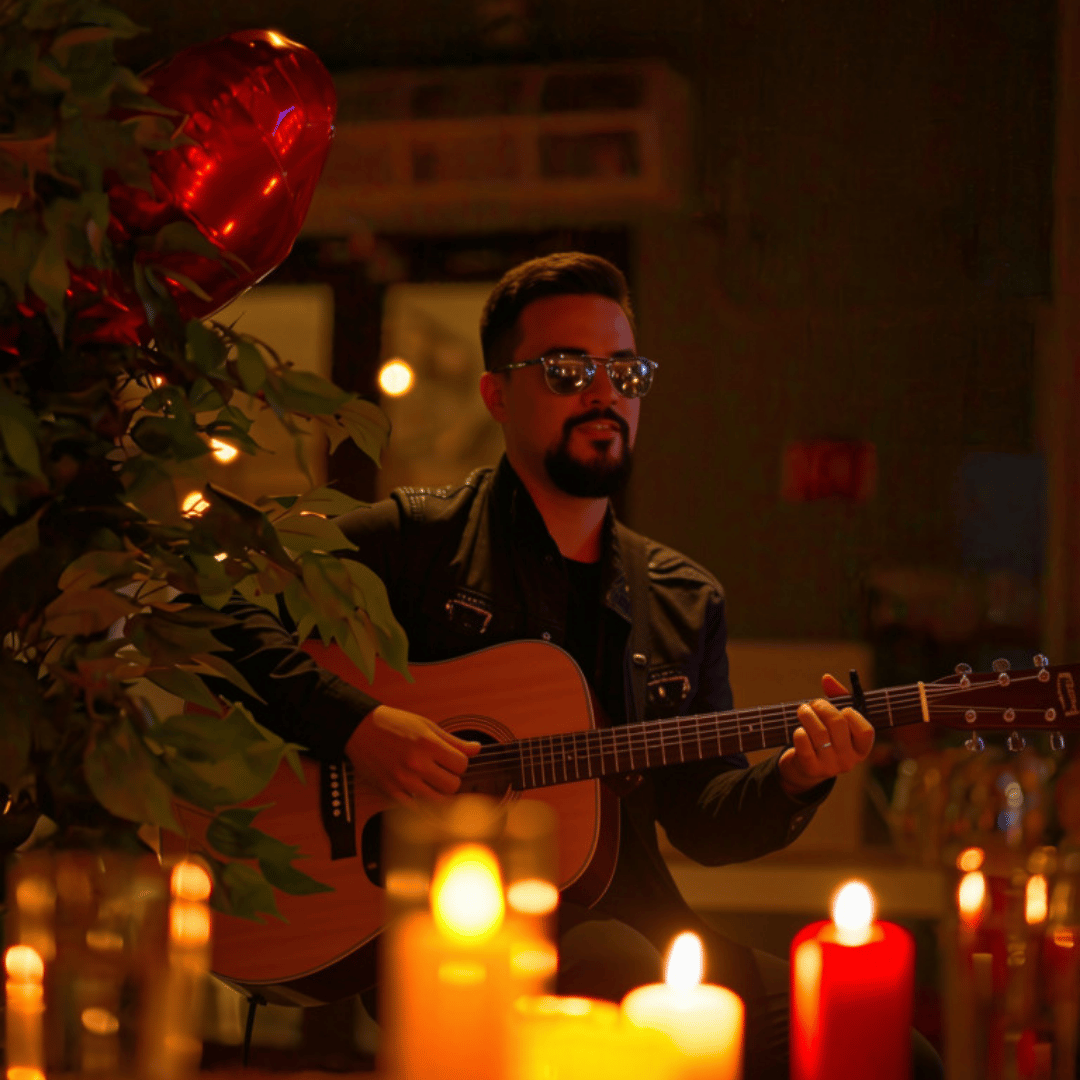 acoustic guitarist candlelit buena vida