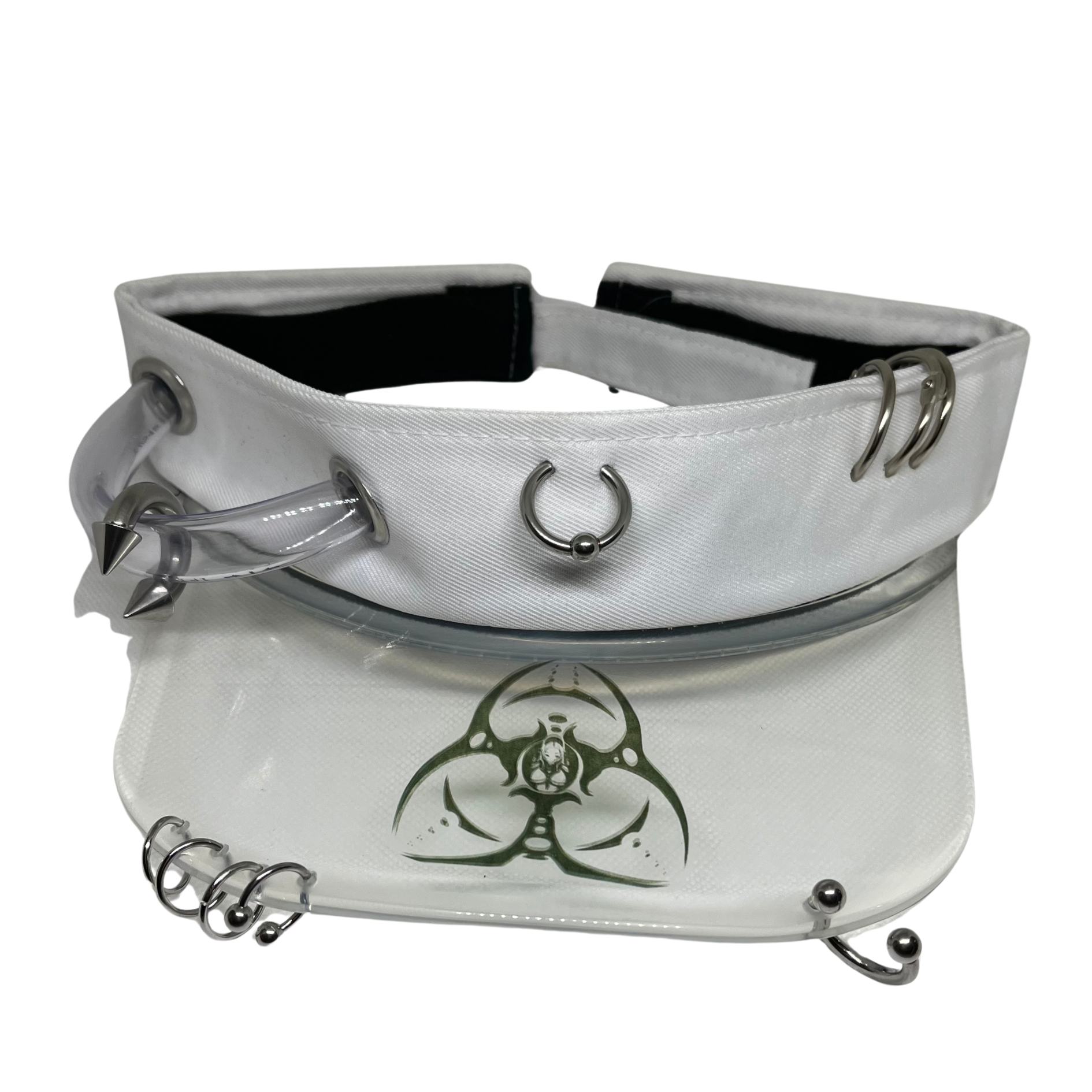 biohazard clear visor white