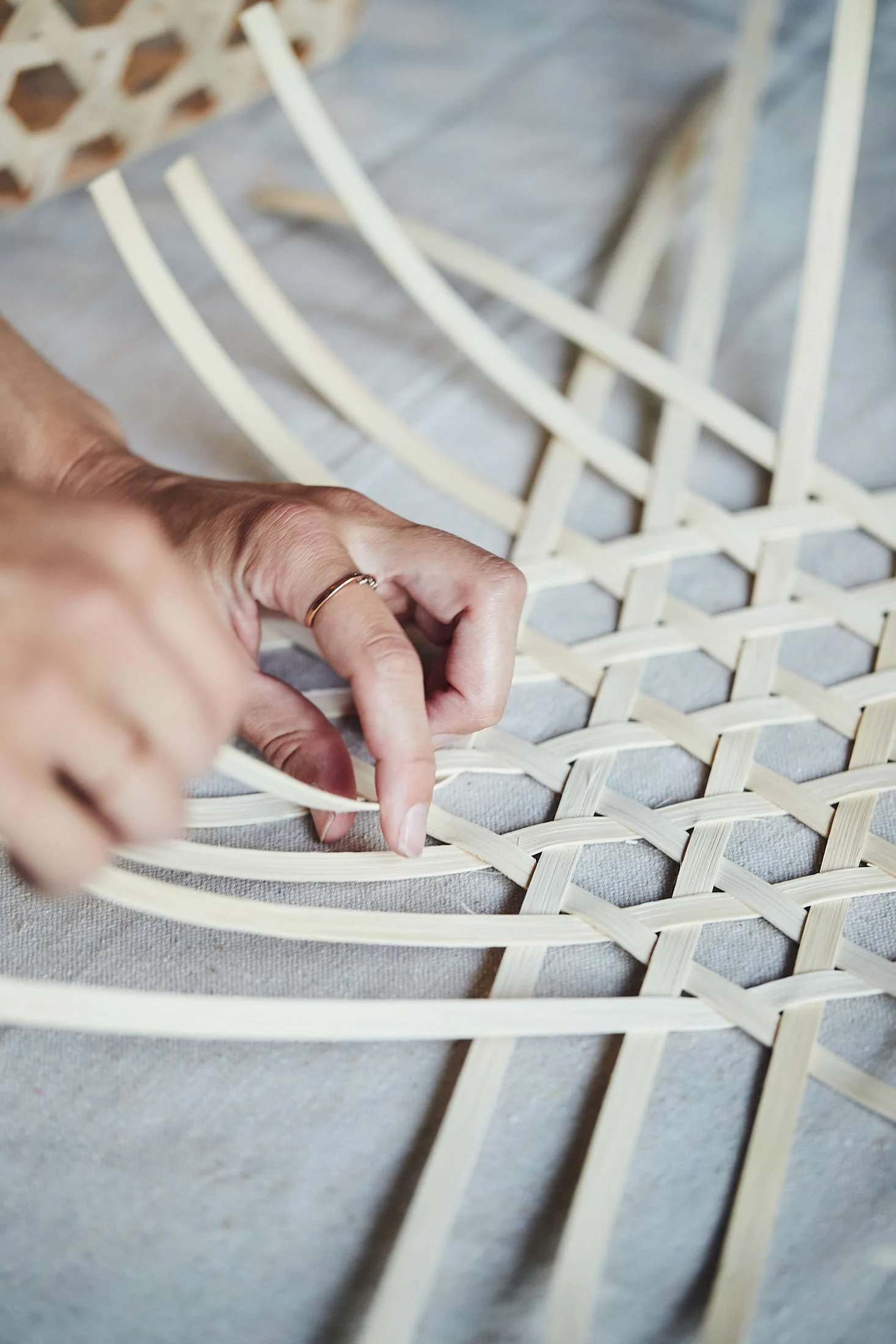 Beginning Basketry: Shaker Cheese Basket, Hexagonal Weaving 