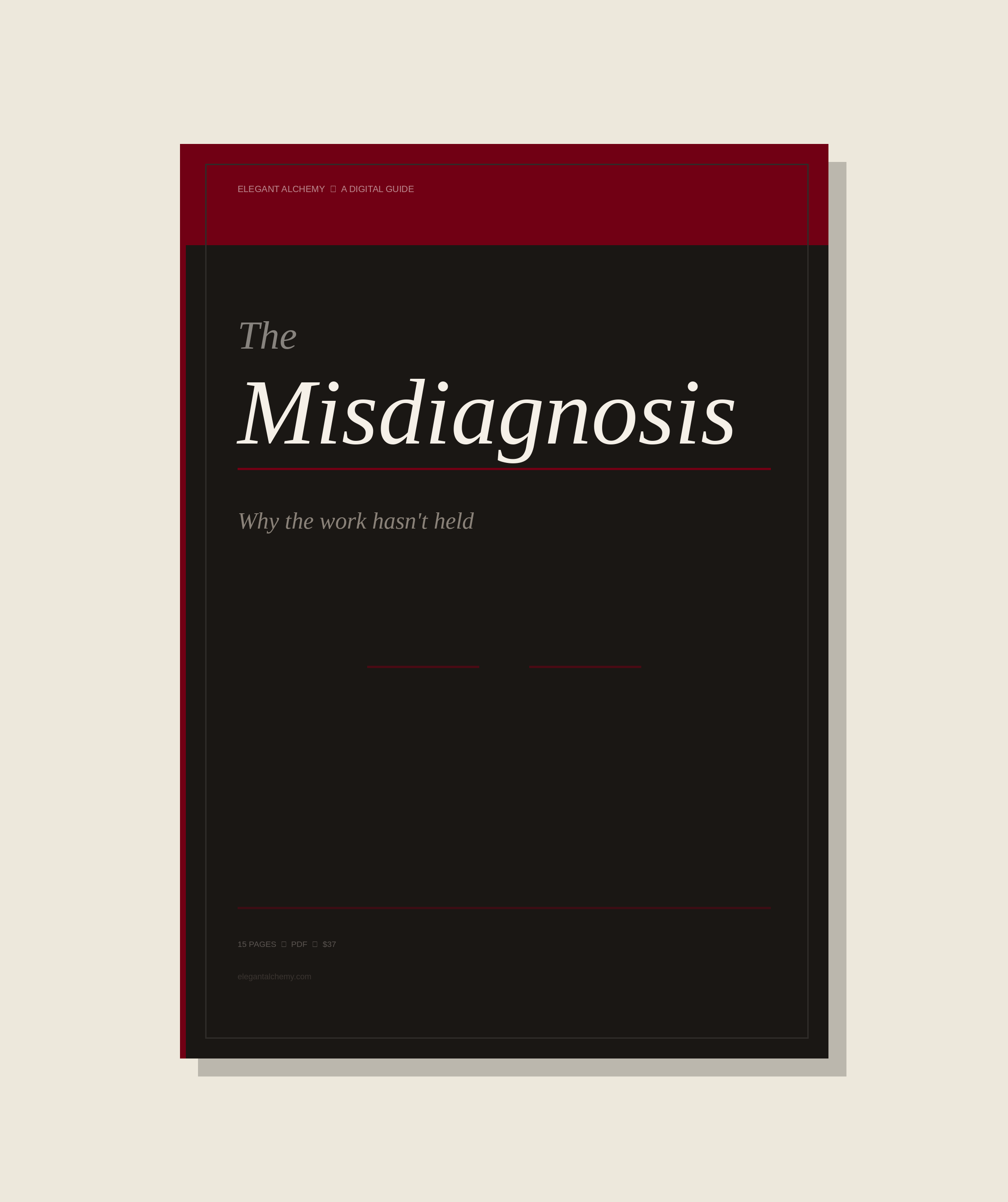 The Misdiagnosis (Instant Download)
