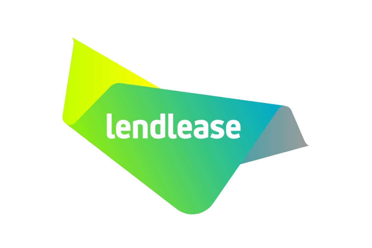 Lendlease logo with green and gray colors on a white background.