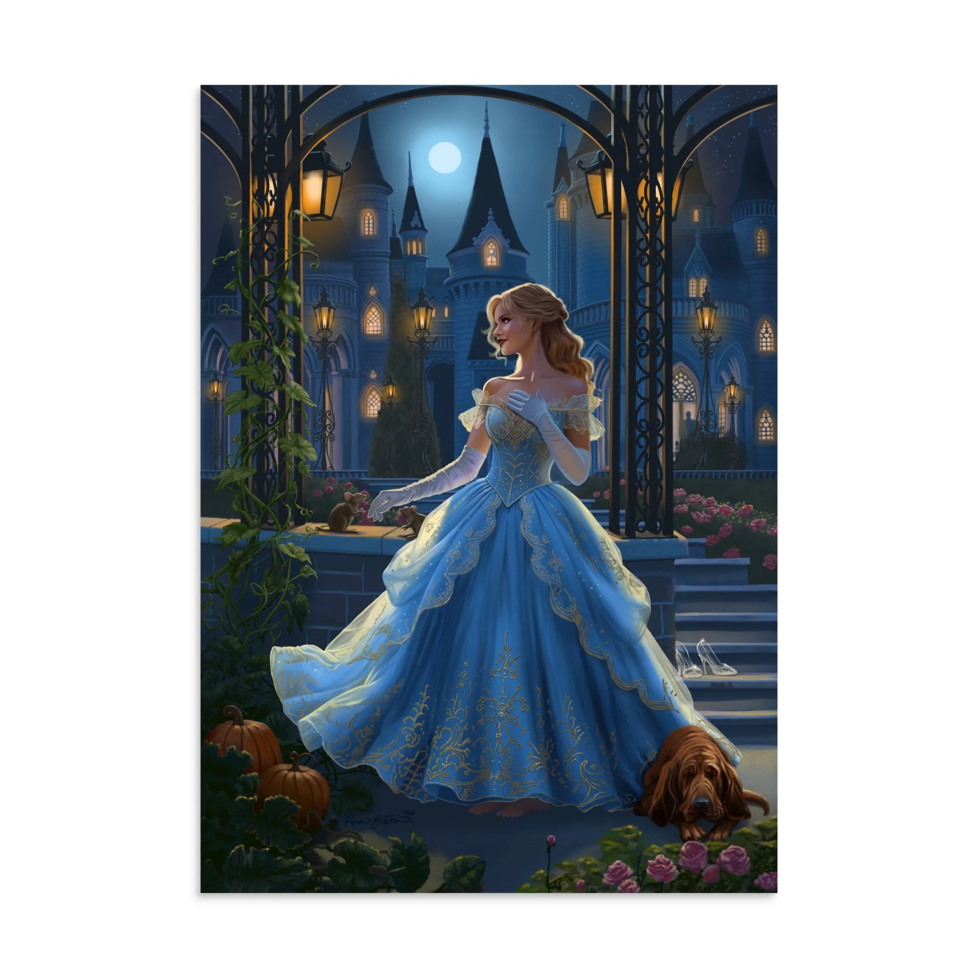 Princess w/ Glass Slippers - Enhanced Matte Paper