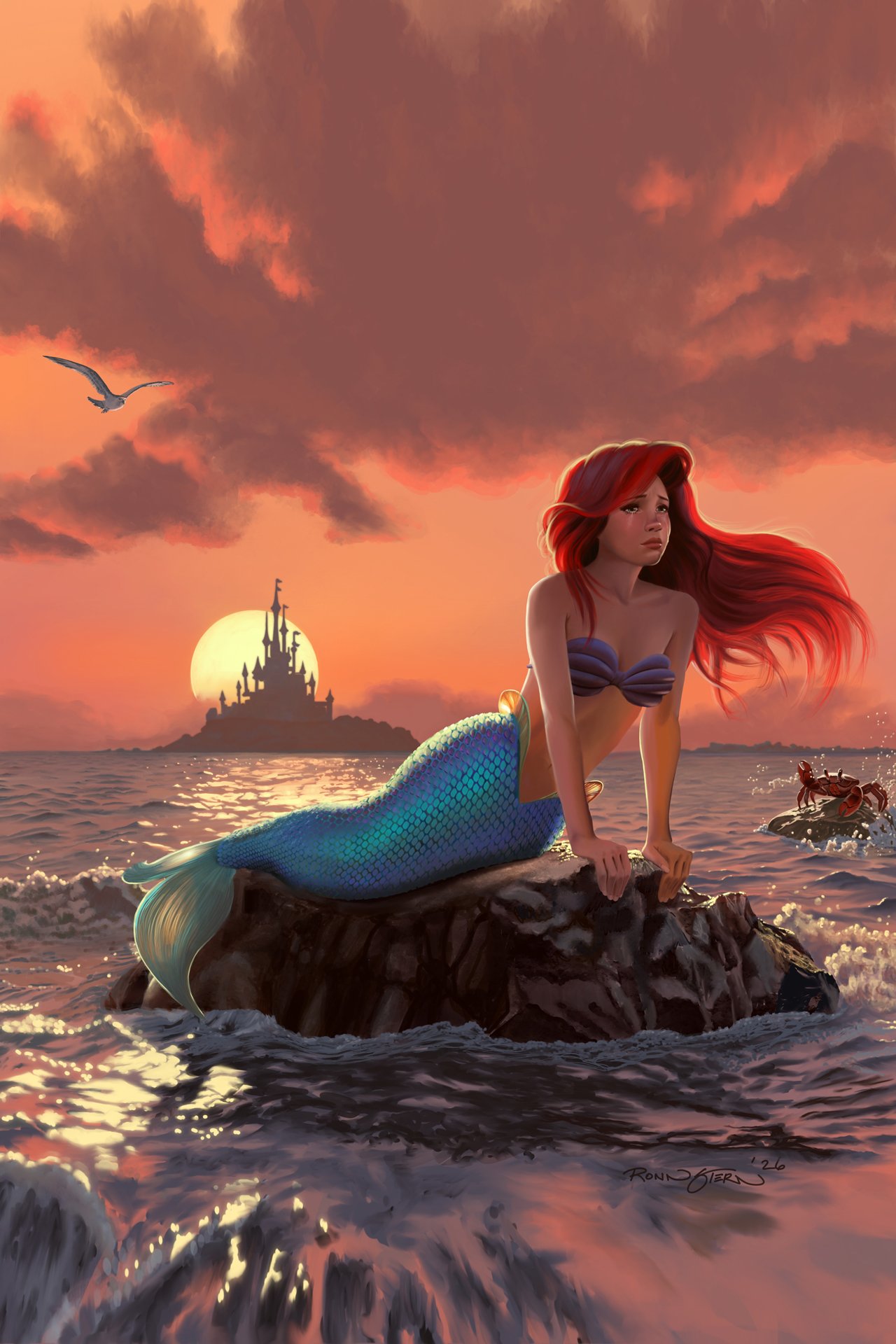 The Yearning Mermaid. A heart-heavy princess longing to have human legs and walk the castle where her love resides.