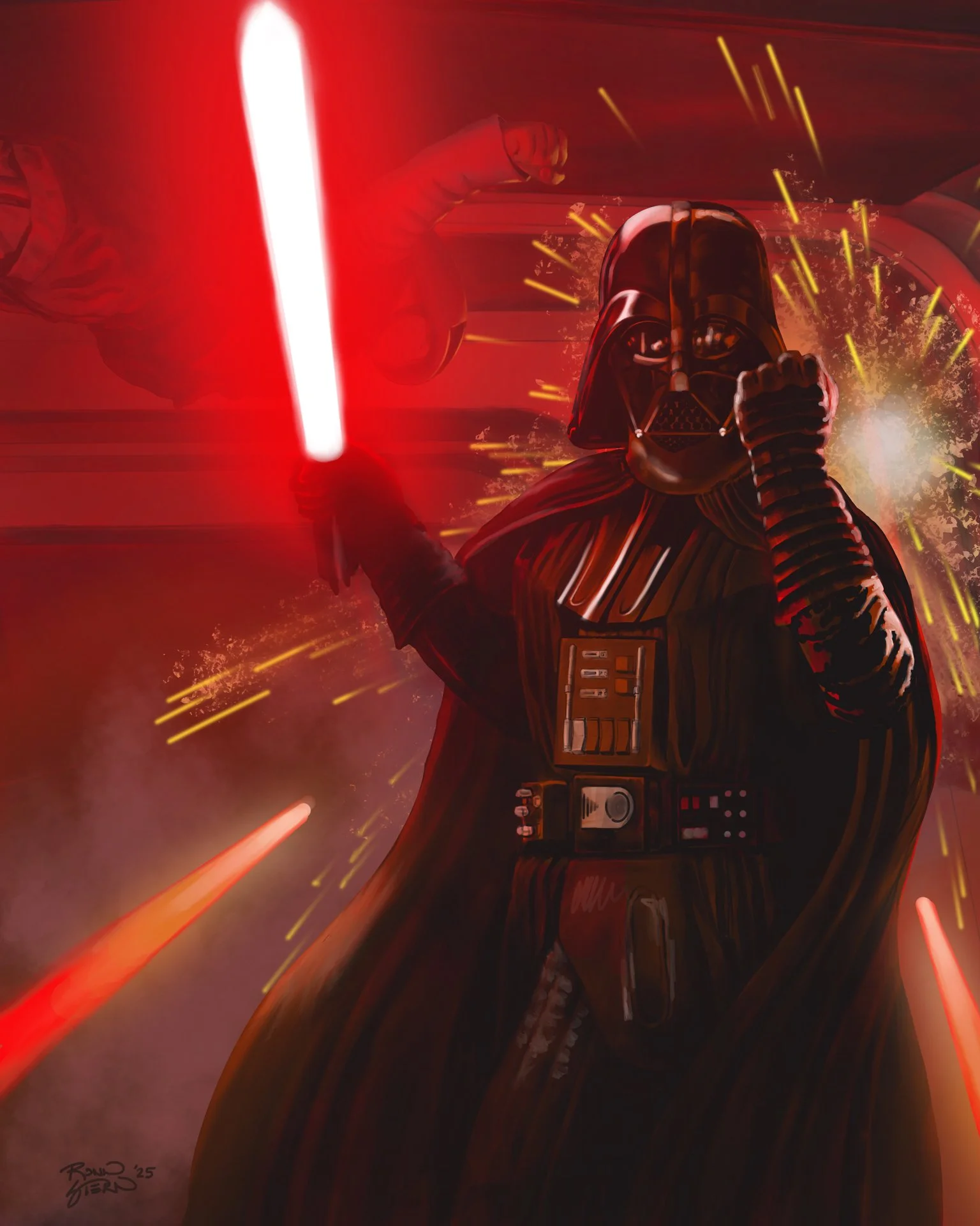 Vader Gone Rogue digital painting by Ronn Stern
