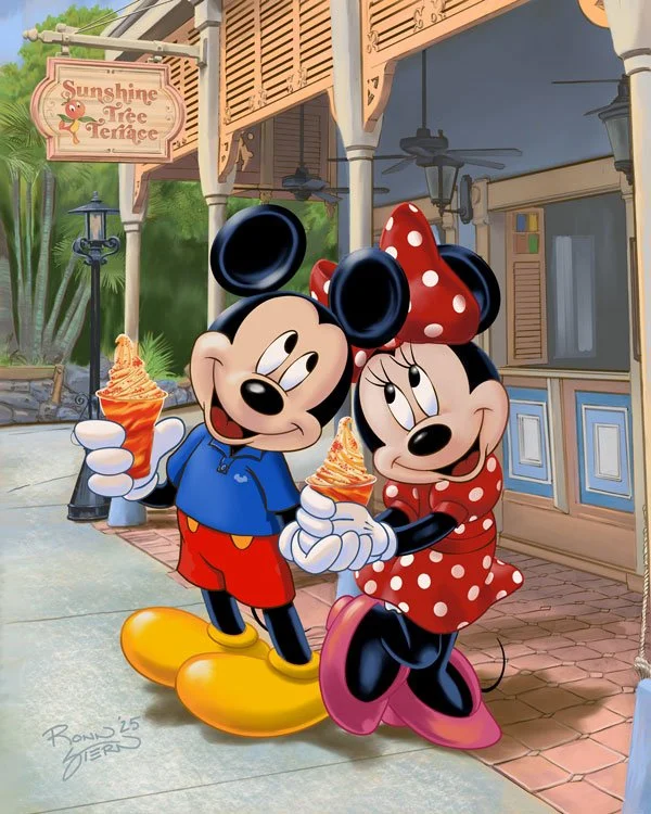 Micky & Minnie - I Lava You
Mickey & Minnie - I Lava You - a digital painting featuring the adorable Mice inside the Magic Kingdom enjoying a delicious treat (my favorite beverage snack anywhere in Walt Disney World).
