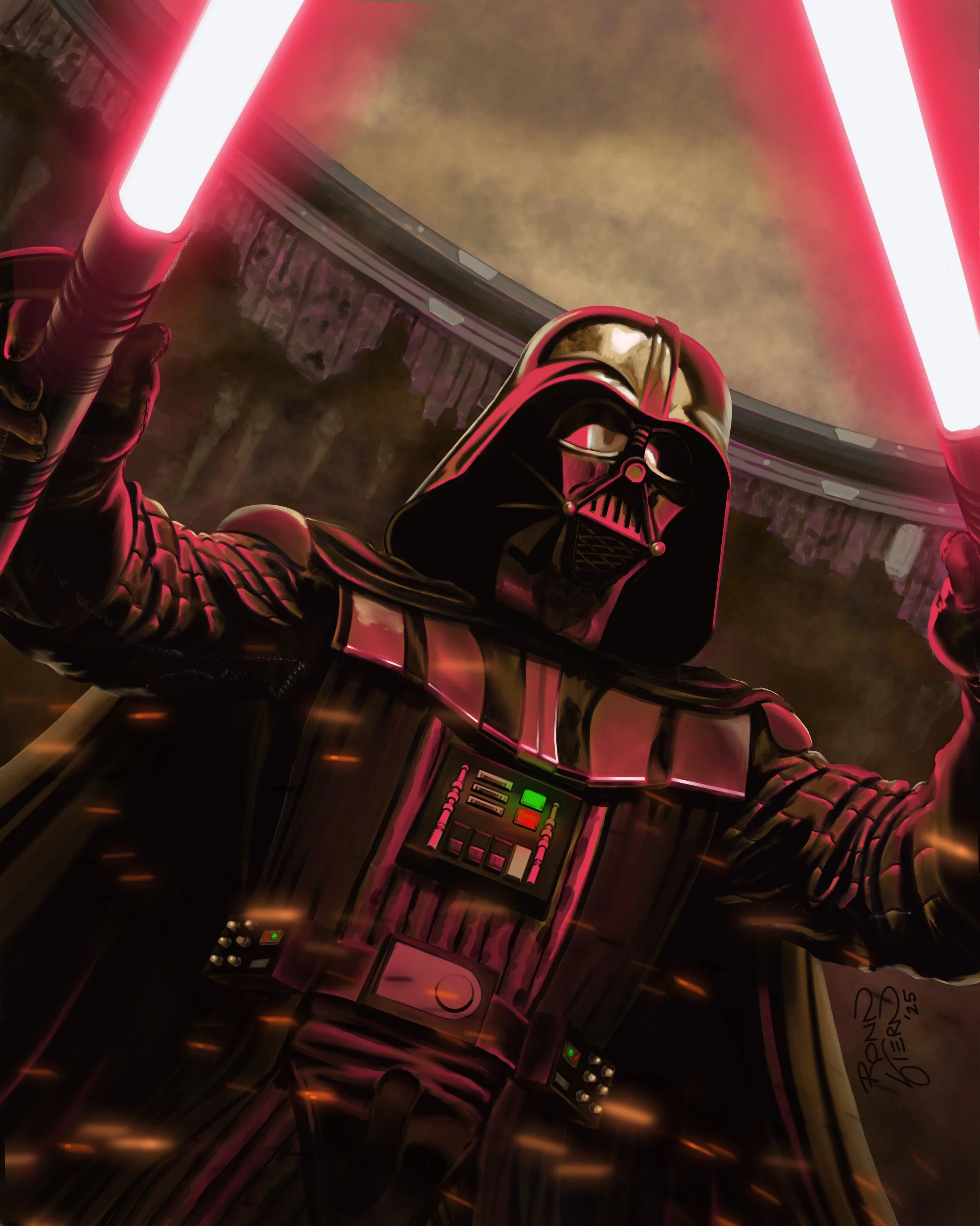 Darth Vader & Two Sabers