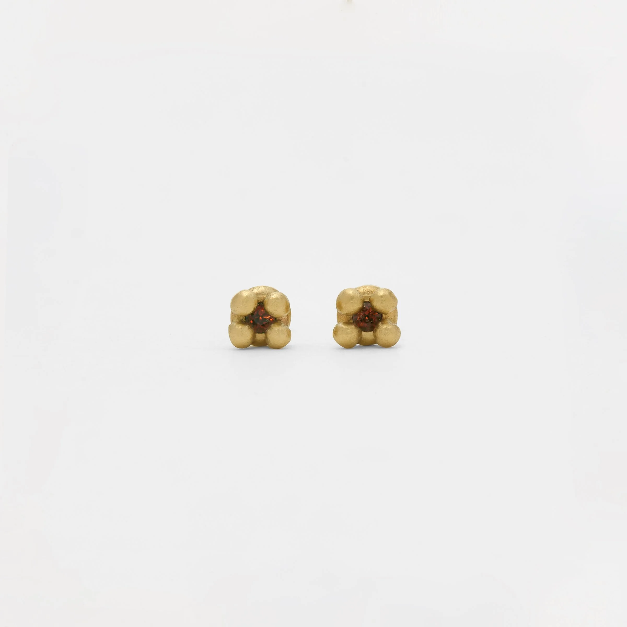 The Pilares Studs with Garnet in 14k Gold.jpg