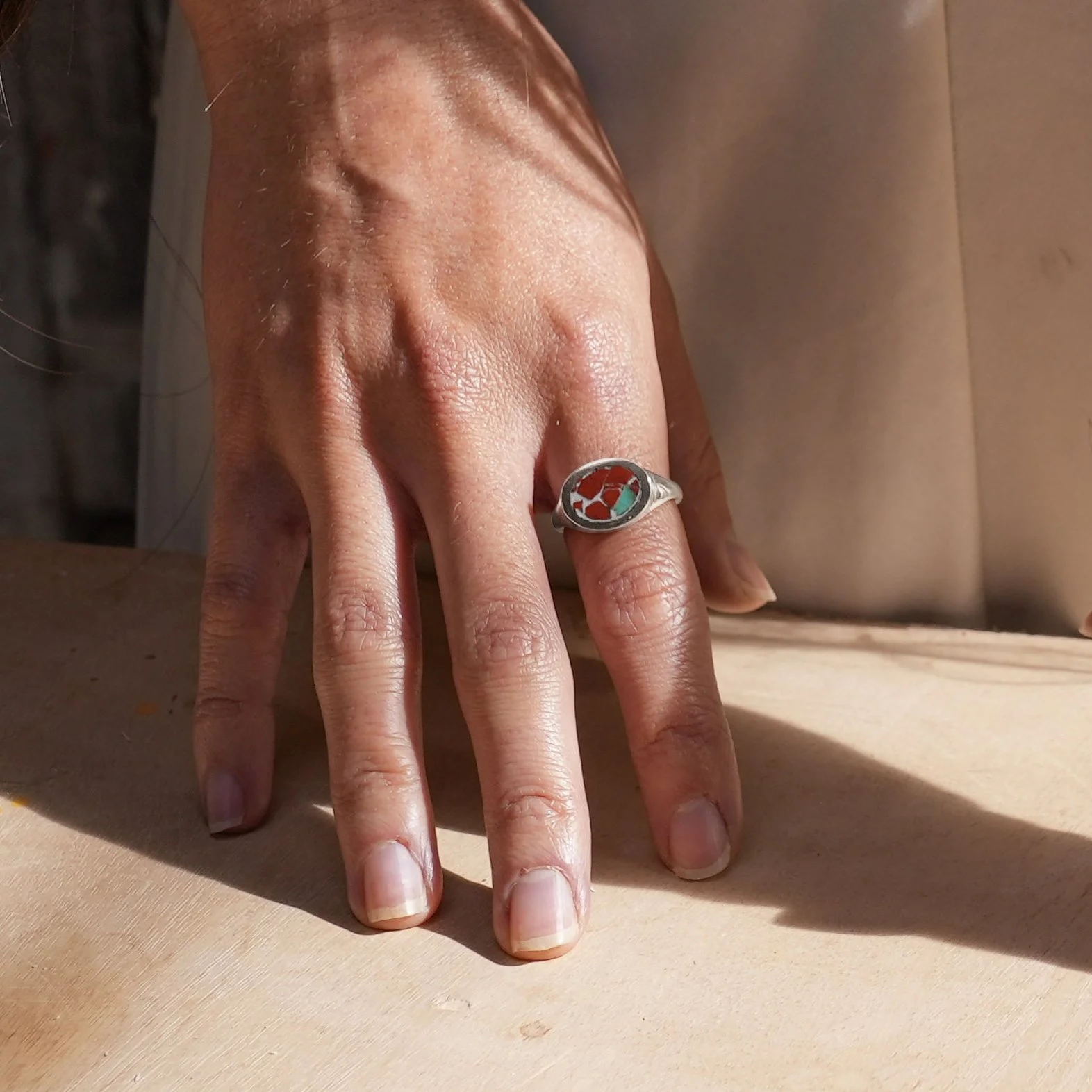 The Mosaico Ring in jasper in Silver.jpg