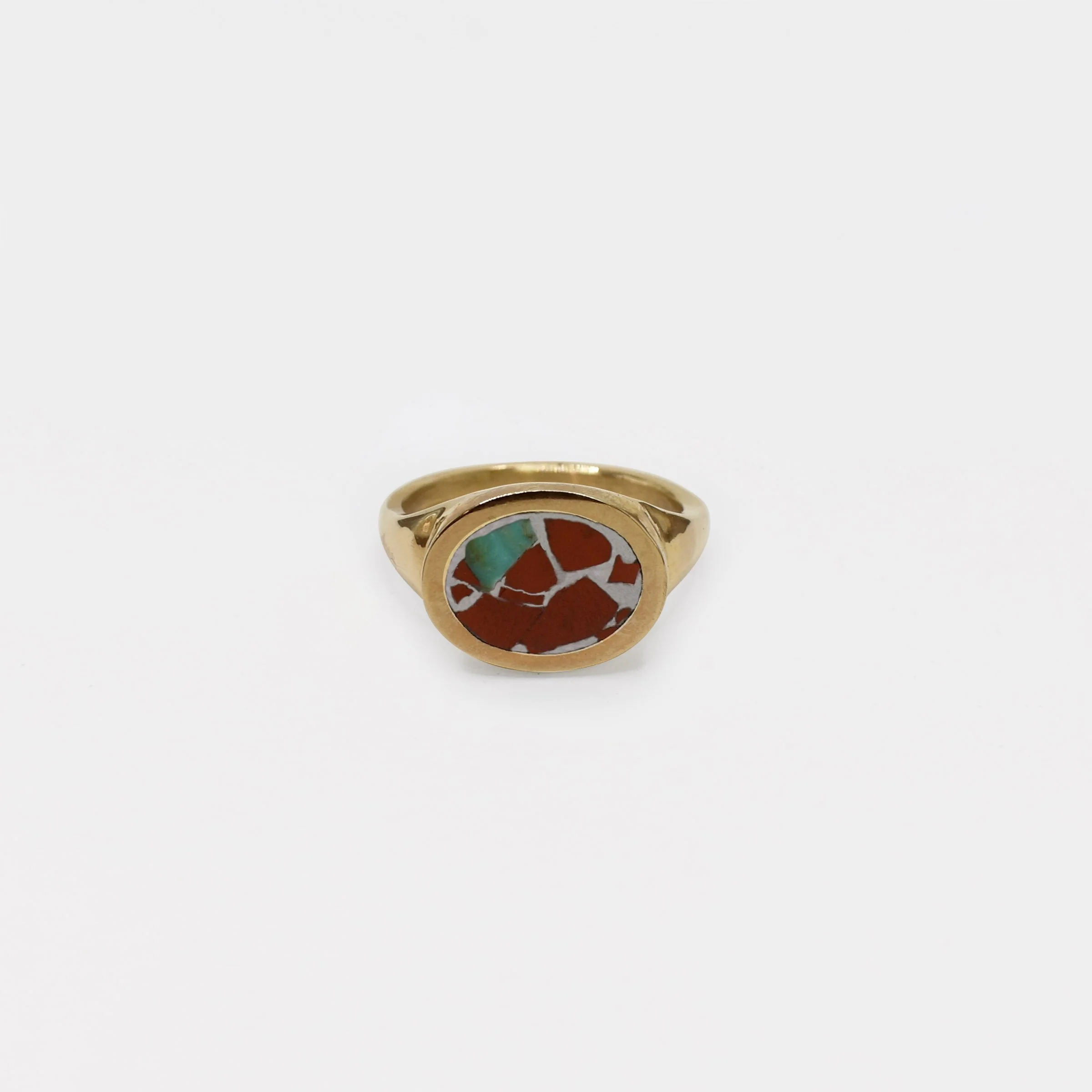 The Mosaico Ring with Jasper and Turquoise in 14k Gold.jpg