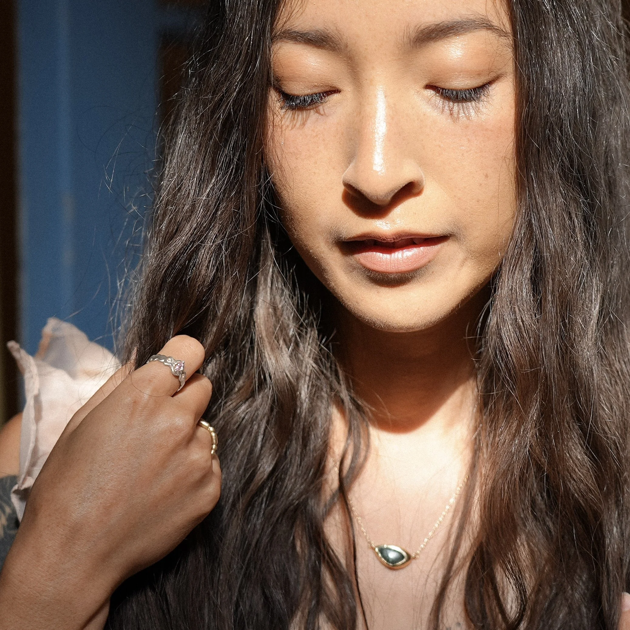 The Grand Relato Ring with pink and Sapphires in silver.jpg