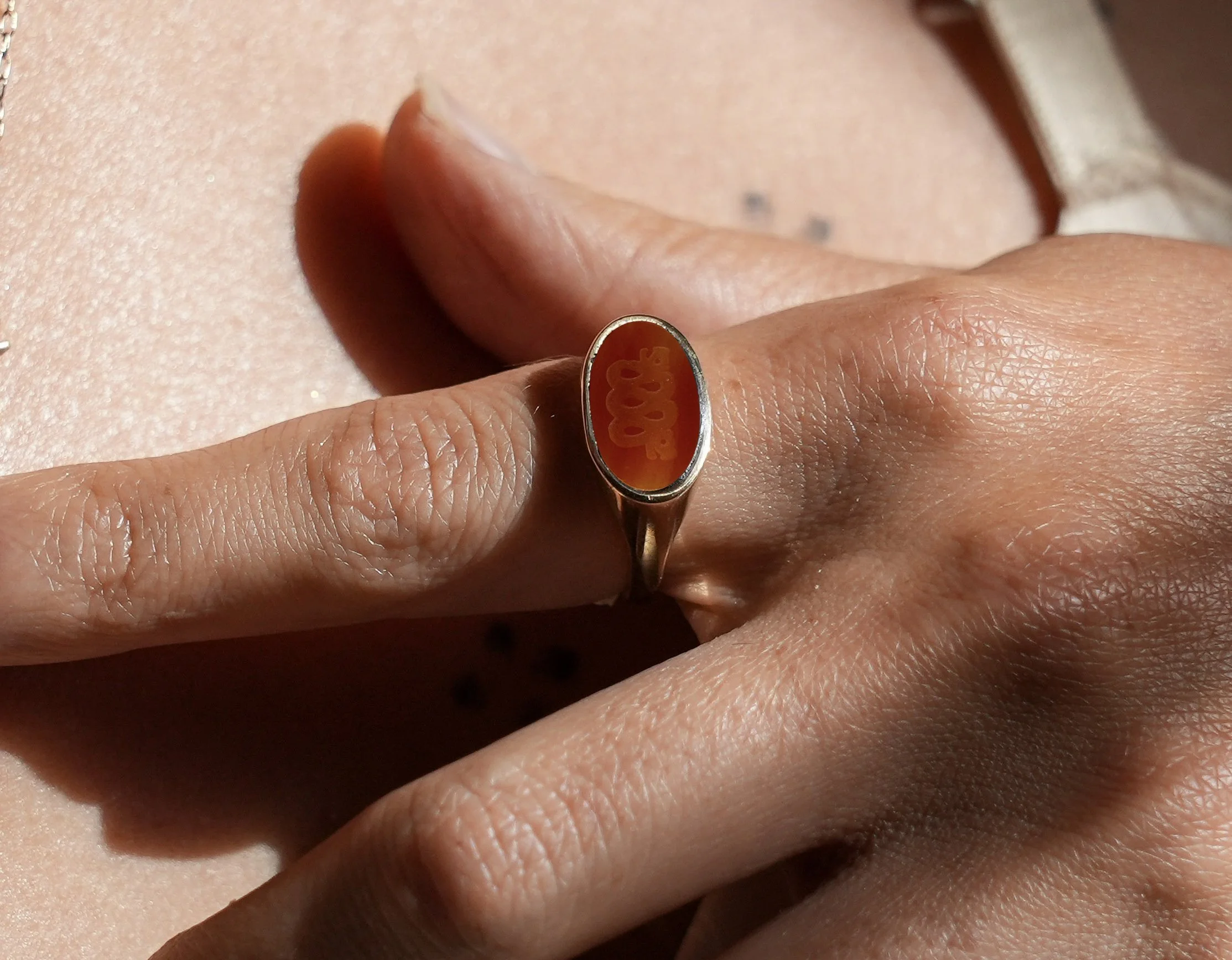The Sello Ring with Carnelian in 14k Gold.jpg