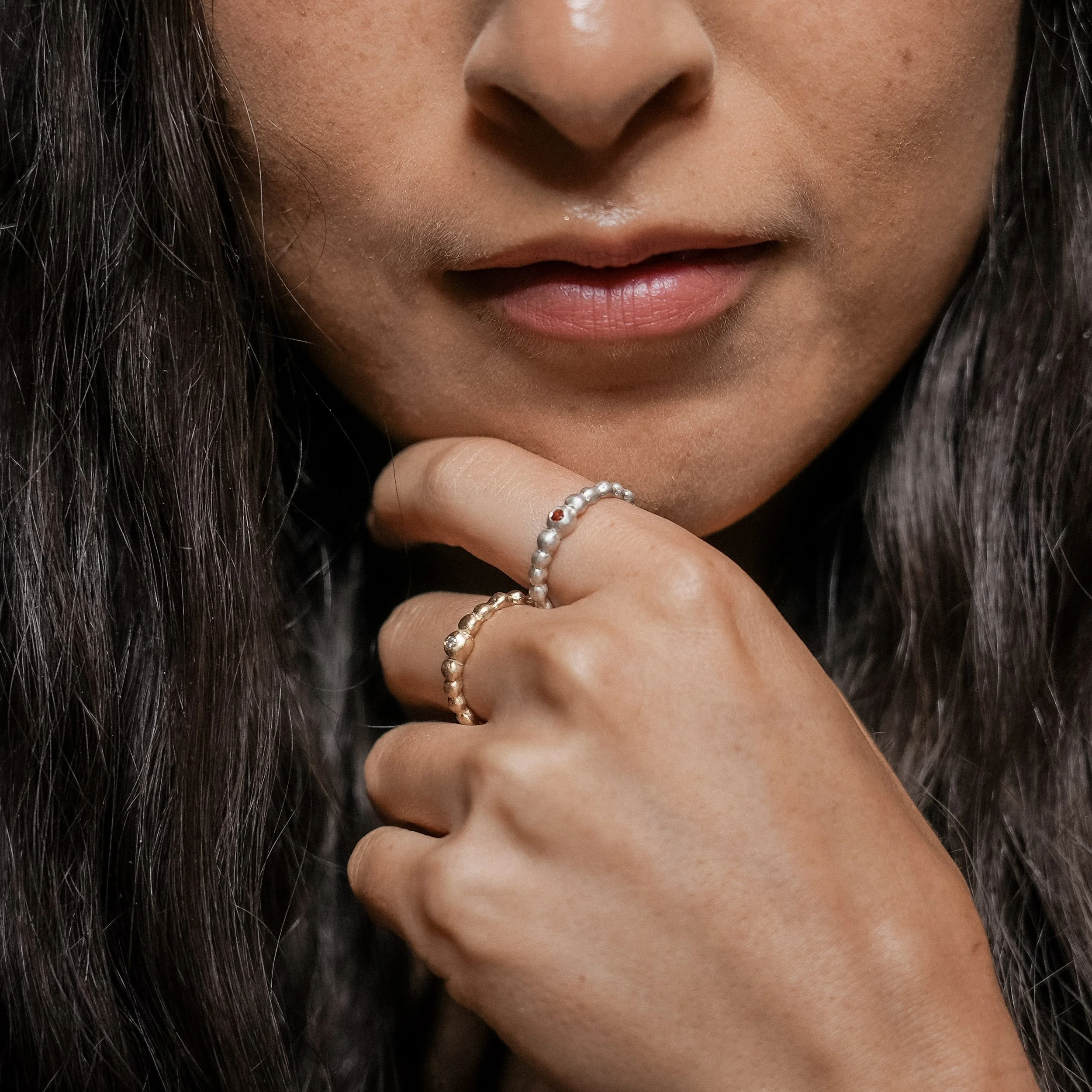 The Small Tributo Ring with Diamond in 14k Gold.jpg