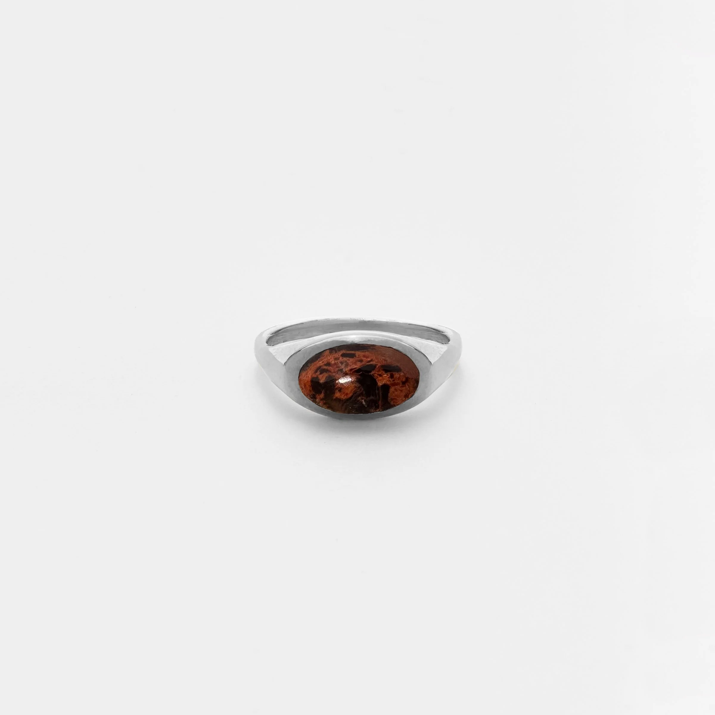 The Pedestal Domed Ring with Obsidian in Silver.jpg