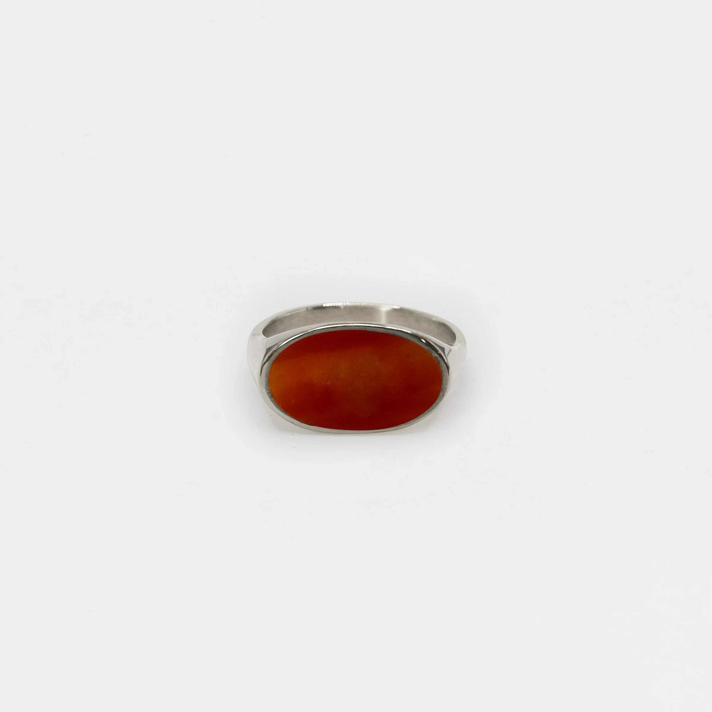 The Sello Custom Ring with Carnelian in Silver.jpg