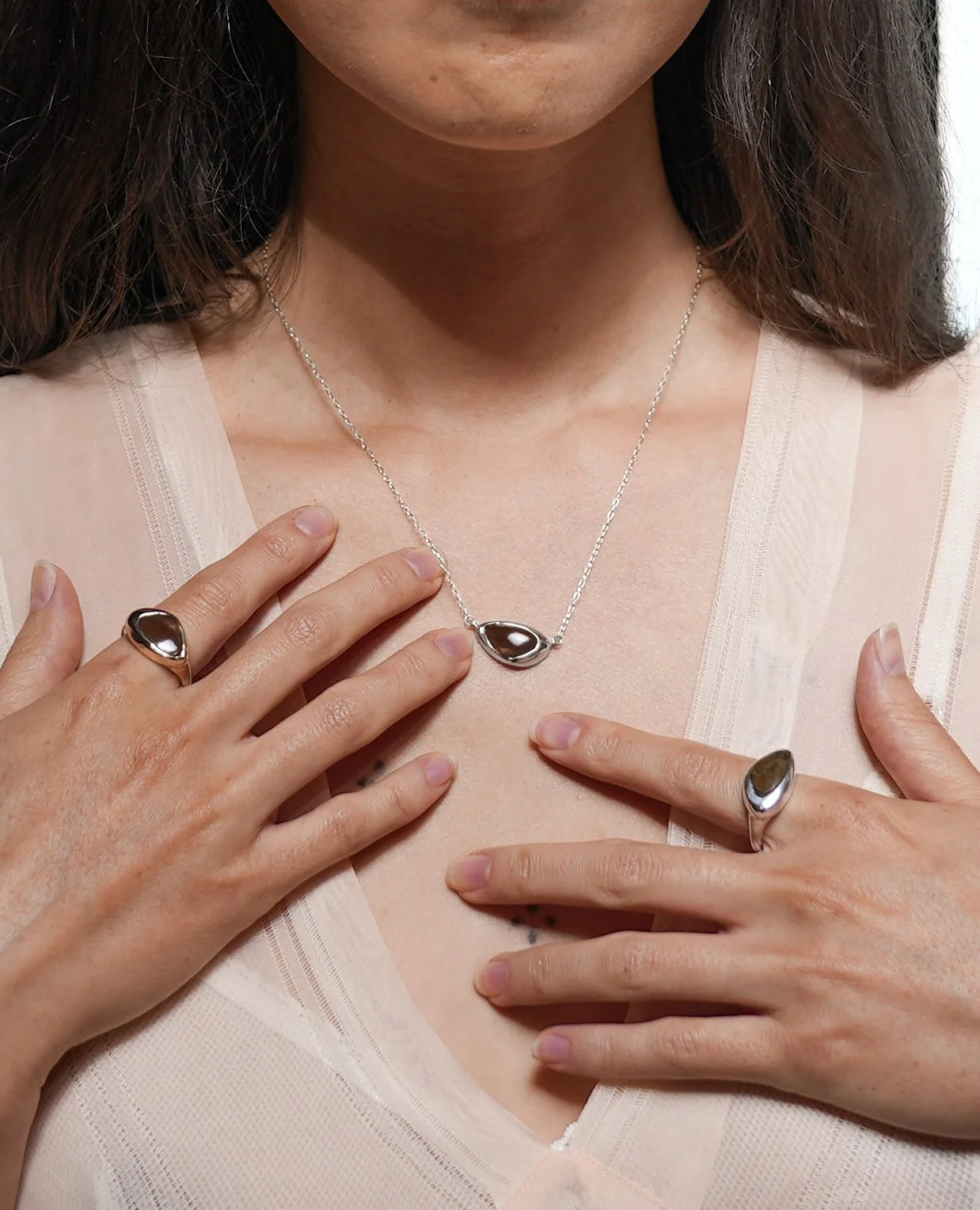 The Umbral Necklace No2 with Agate in Silver.jpg