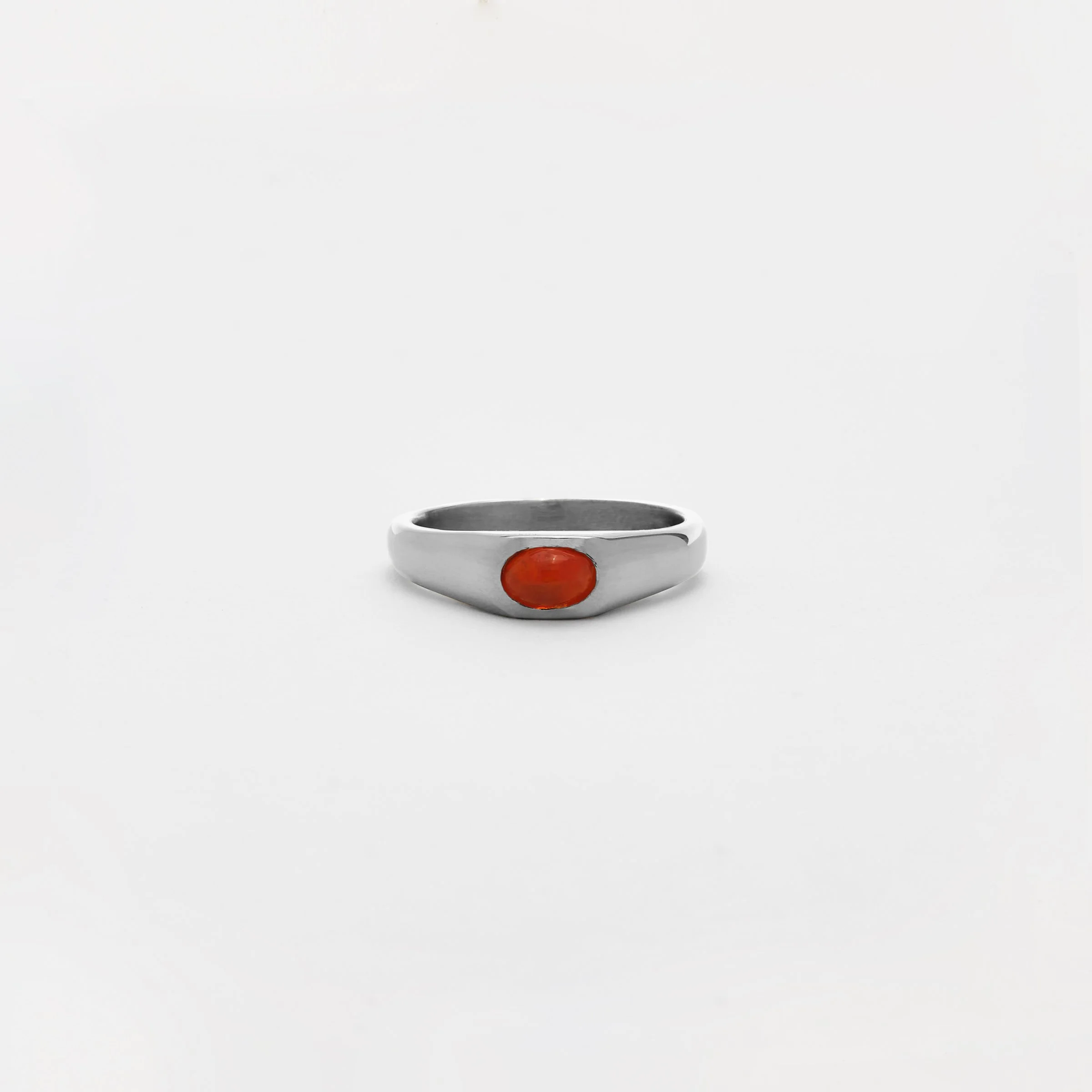 The Piramide Ring with Fire Opal in Silver.jpg