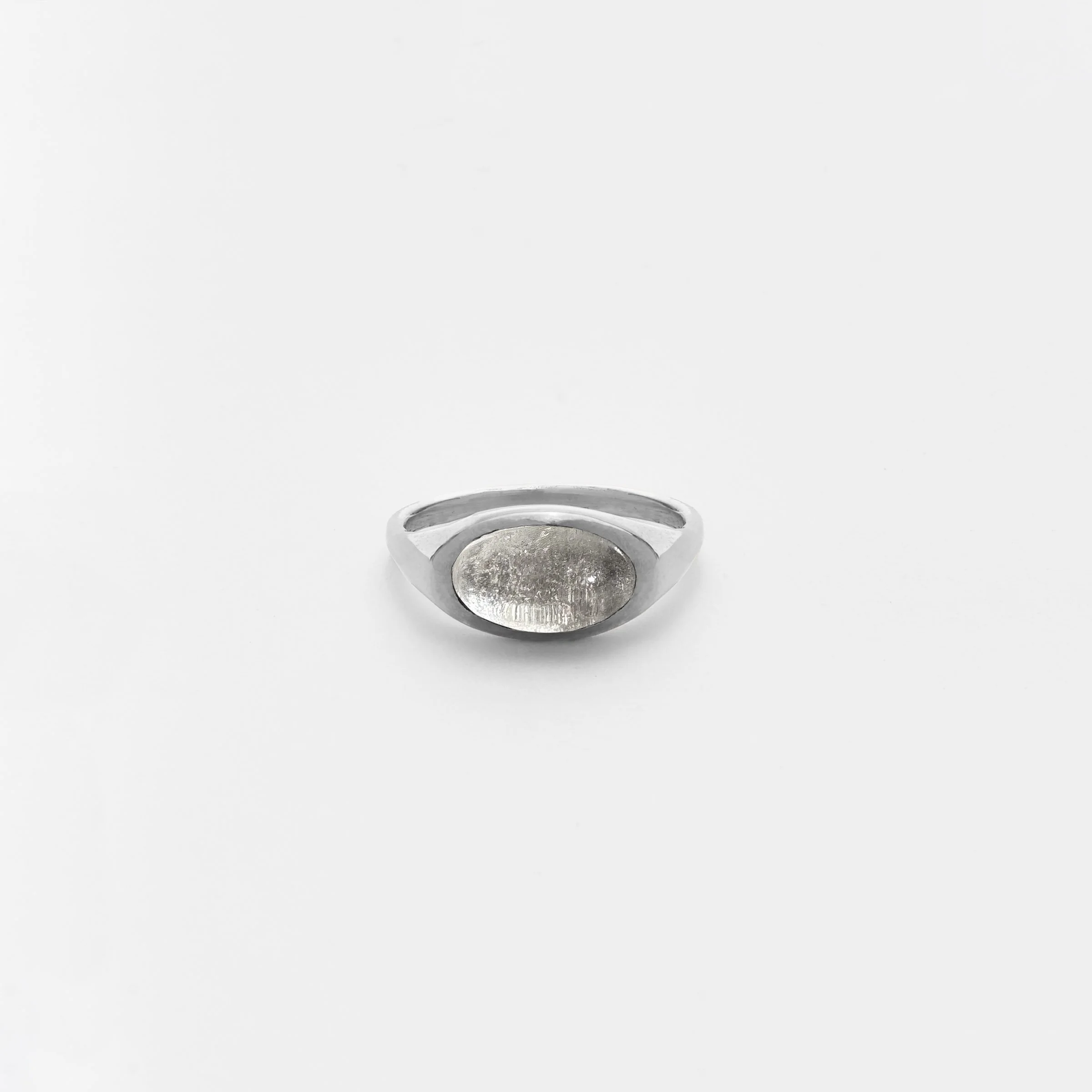 The Pedestal Domed Ring with Quartz in Silver.jpg