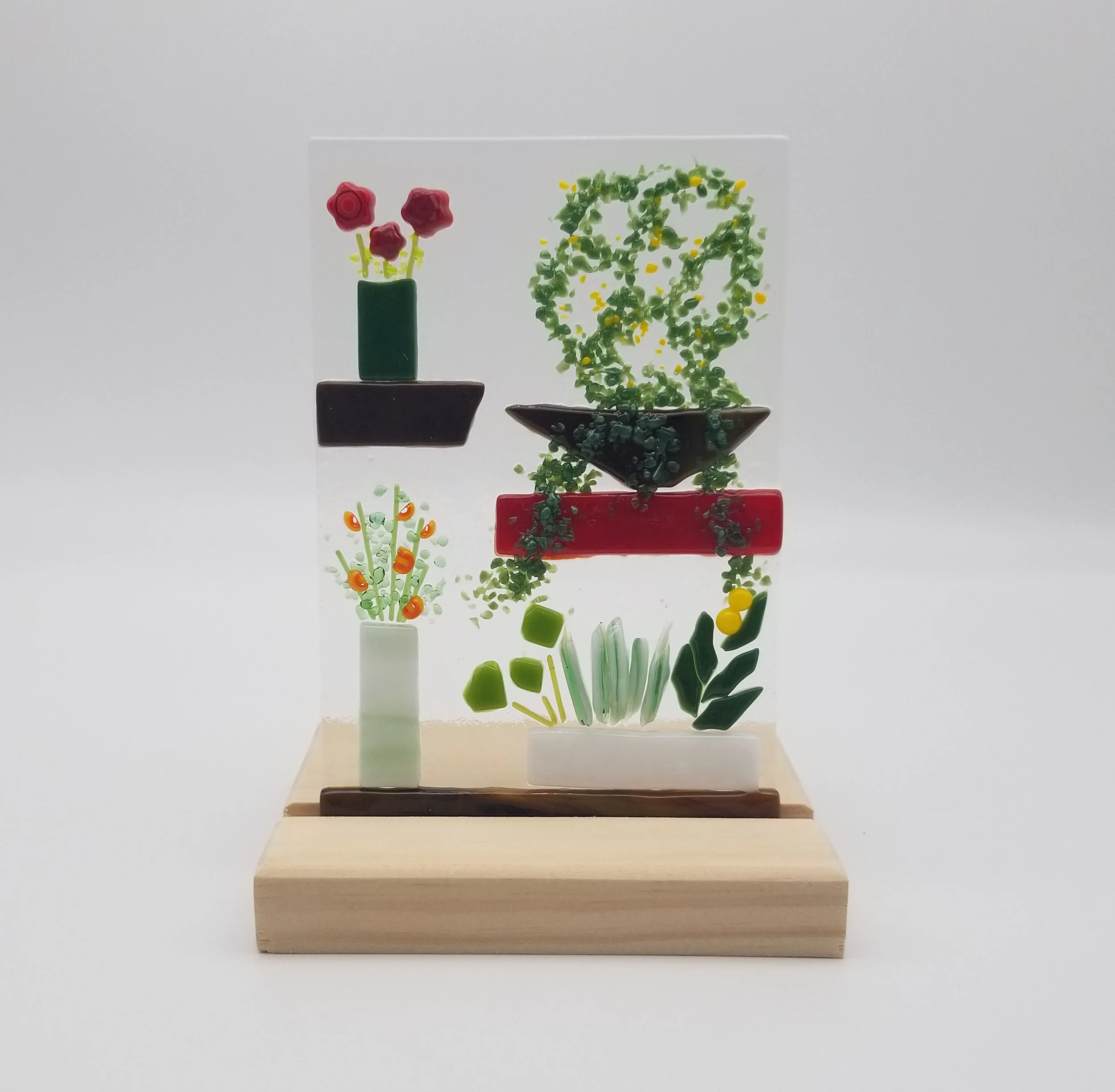 Planter Shelf Art: Touch of Yellow