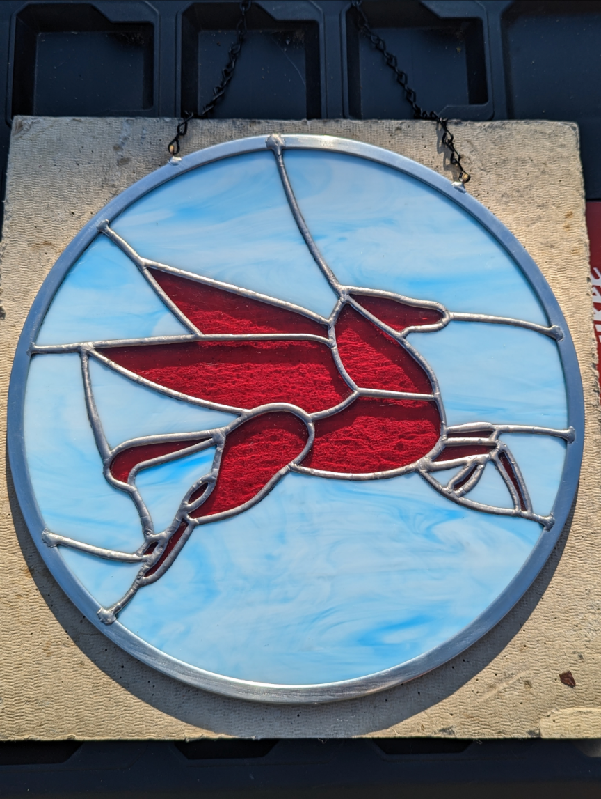 12" Pegasus on blue sky