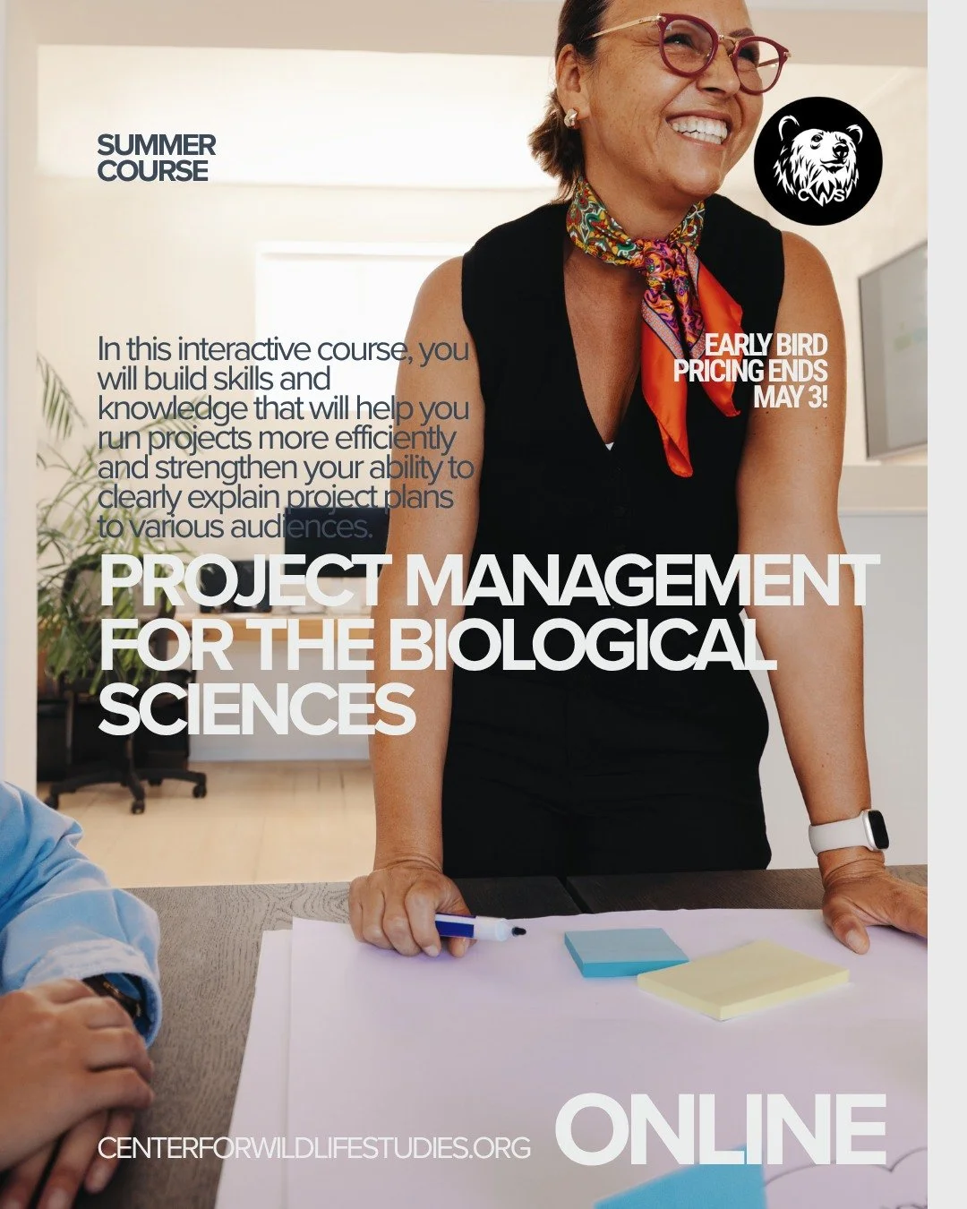 🎓 Want to excel in managing projects?

Join our Summer Class on Project Management for the Biological Sciences!

🔍 Dive into effective project management tailored for research, conservation, and more.

What you'll learn:
- Master the project life c