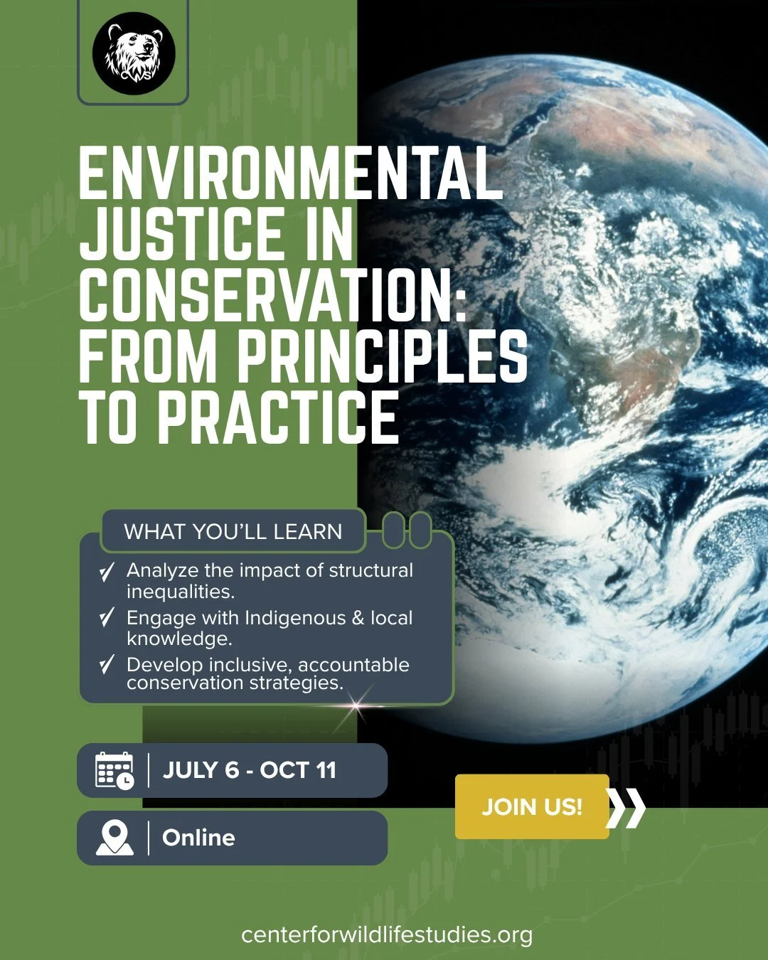 🌍 How does justice intersect with conservation?

Dive into "Environmental Justice in Conservation: From Principles to Practice." This course explores the critical intersection of justice and equity in conservation policy and practice.

Key