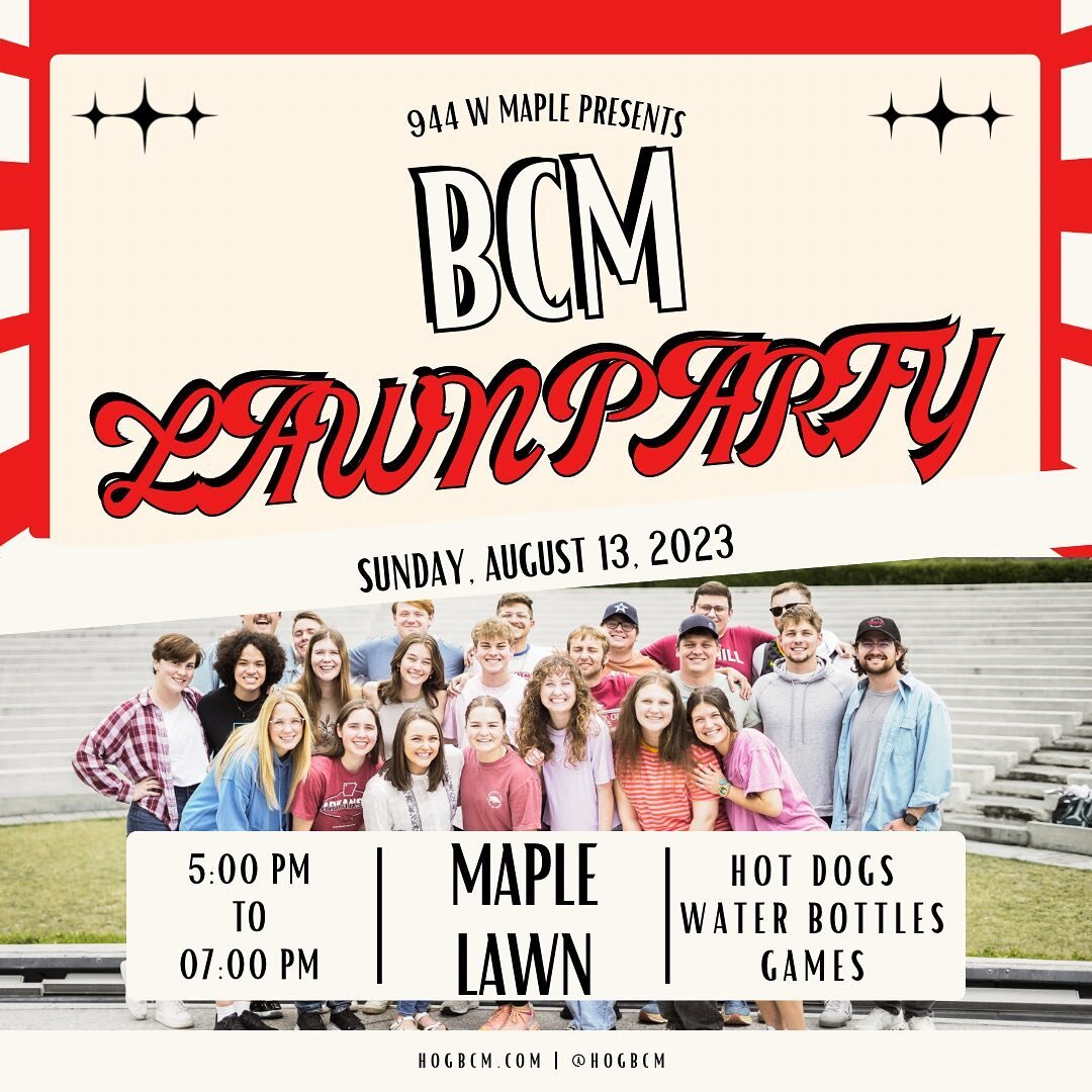 you already know what&rsquo;s boutta go down! hot dogs! games! freshmen, come connect with us and see what the BCM&rsquo;s all about from 5-7😎