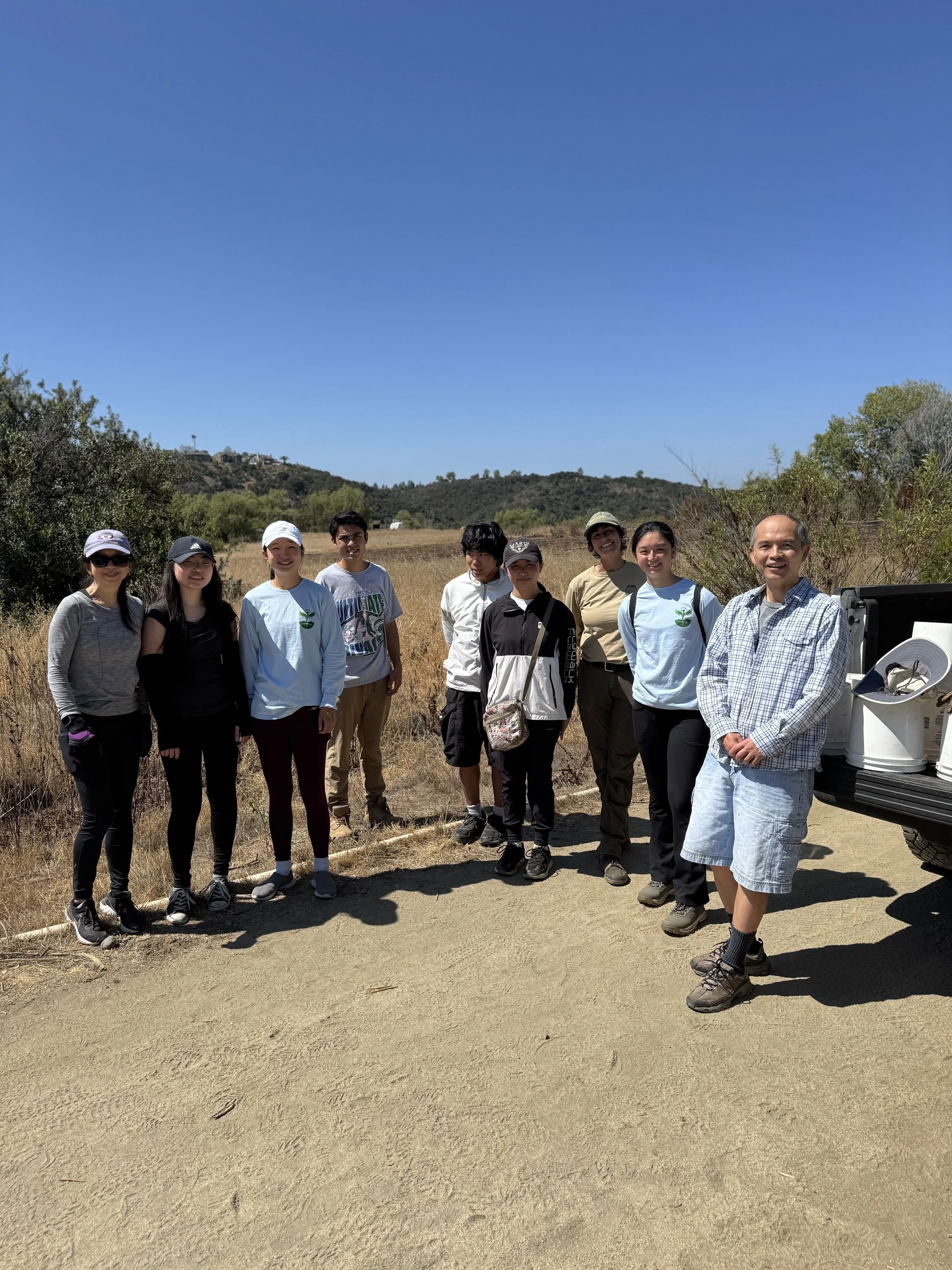 Project ARISE volunteers assemble at Los Peñasquitos Canyon Preserve! 8/17/25