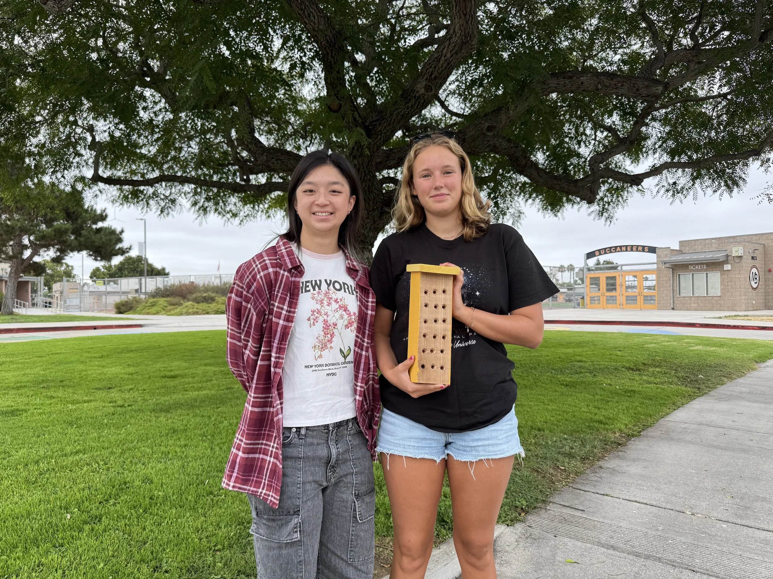 Delivering a mason bee house to Mission Bay High School to support native pollinators and school gardens. 8/9/25