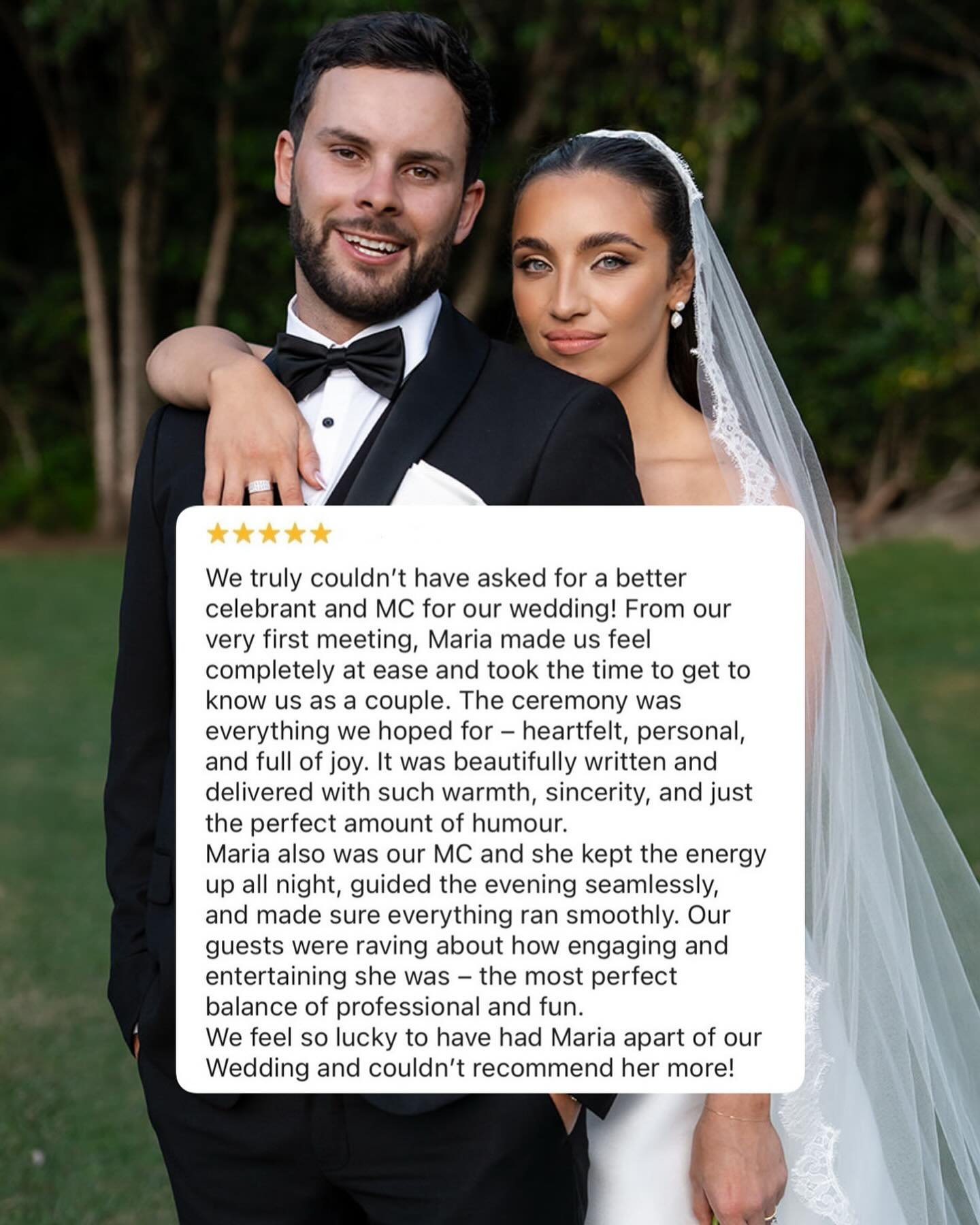 .
Kind words from Kirsten &amp; Bryson 🤍
Thank you, beautiful couple! XX 

Stunning photo by @danielchaferphotography 
Venue @wynmereestate 
Coordination @the.white.stag 
Celebrant @weddingsbymariastauber 
Florals @hey_there_bloomers 
Styling @forlo