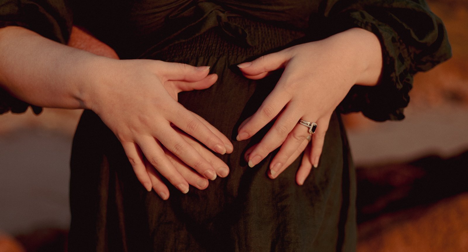 Nicole Johnson Photography ~ Maternity Session, hands on baby bump