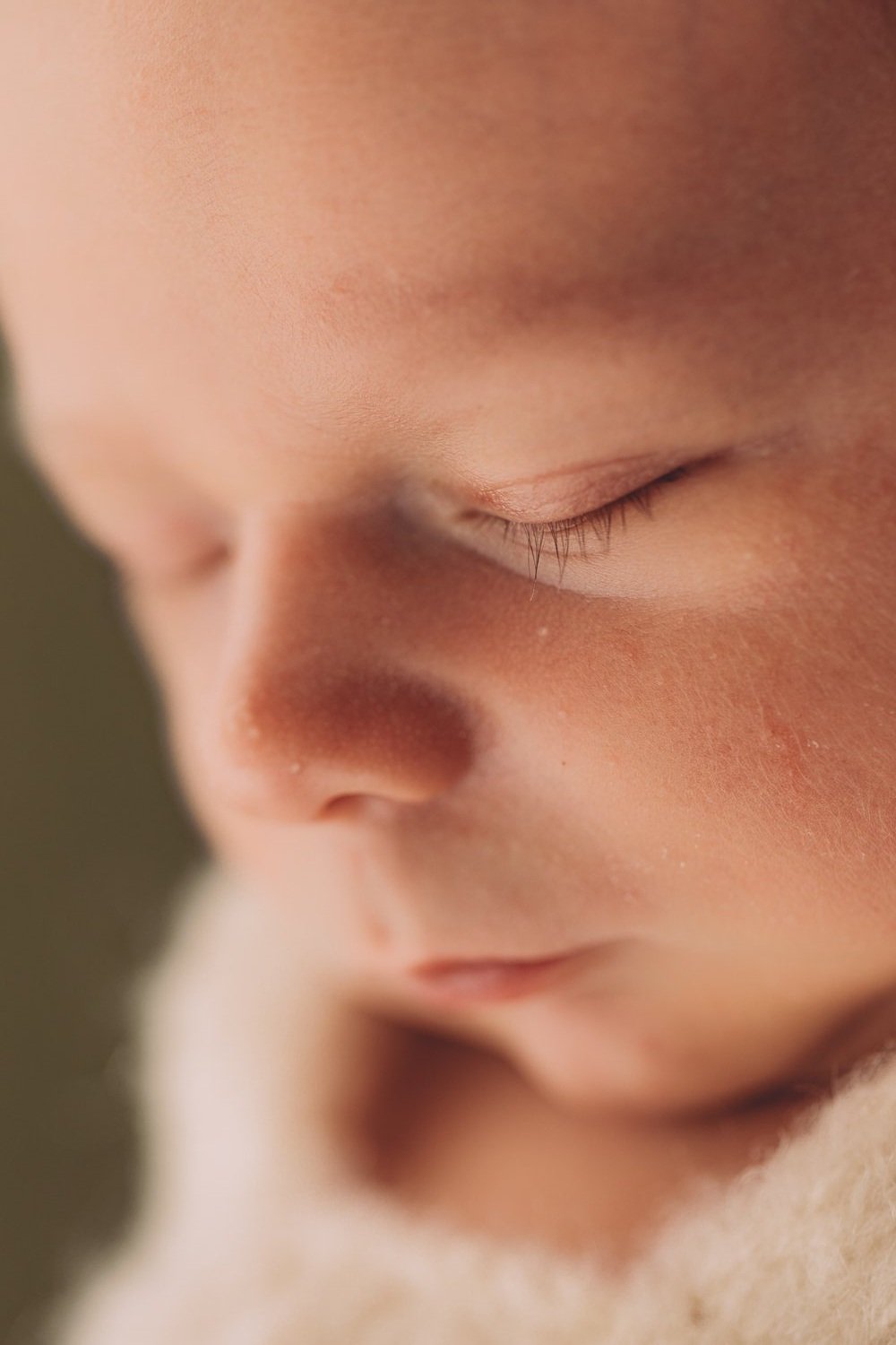 Nicole Johnson Photography ~ Newborn Session, Close up of face