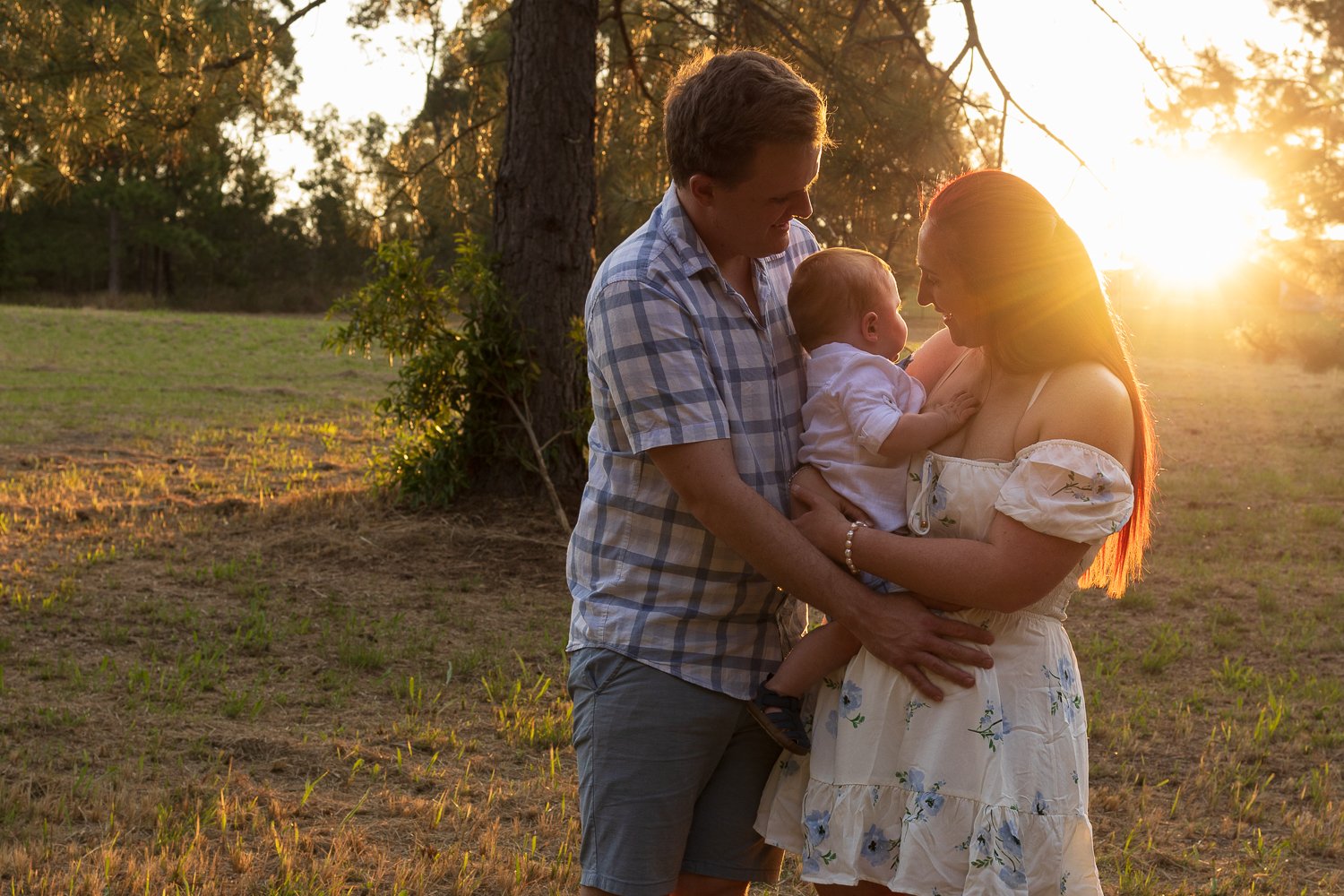 Nicole Johnson Photography ~ Family lifestyle photography session golden hour family of three