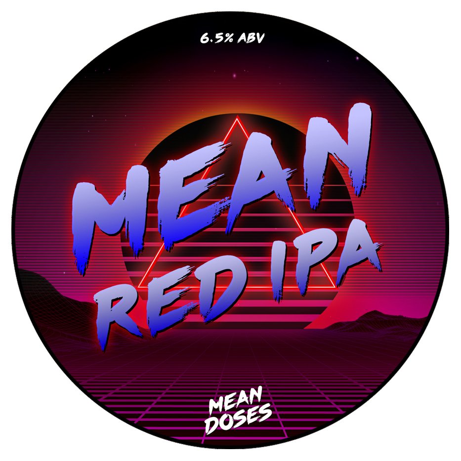 Mean Red IPA
6.5%
Flavour notes for this one go: “mahogany goodness with mango, melon and mandarin on the nose, and pineapple...” – ah, whatever, I don't have my reading glasses and Dean’s handwriting is hard to decipher. I think it says “raisin and