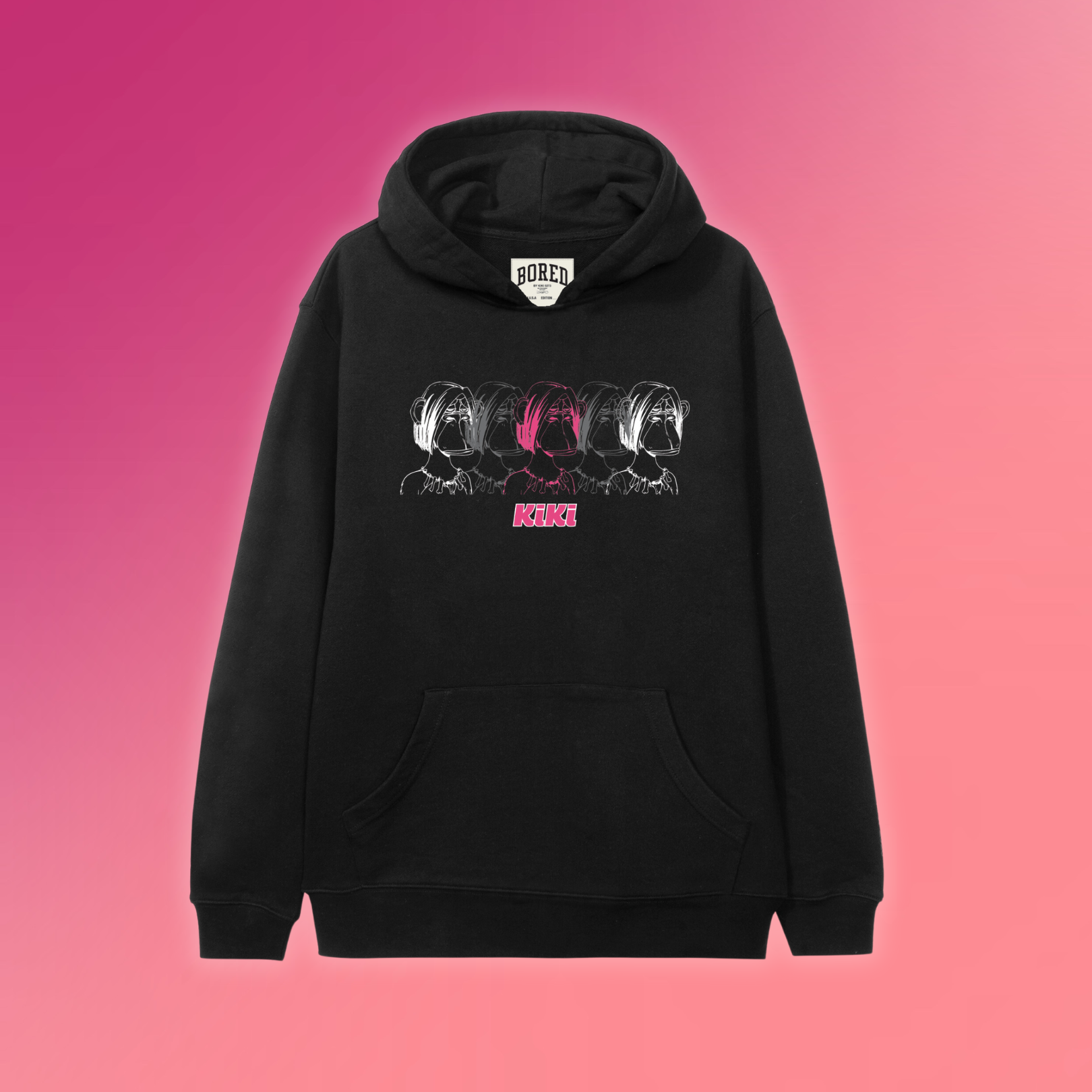 TECHNICOLOR KIKI HOODIE (BLK - FRONT)