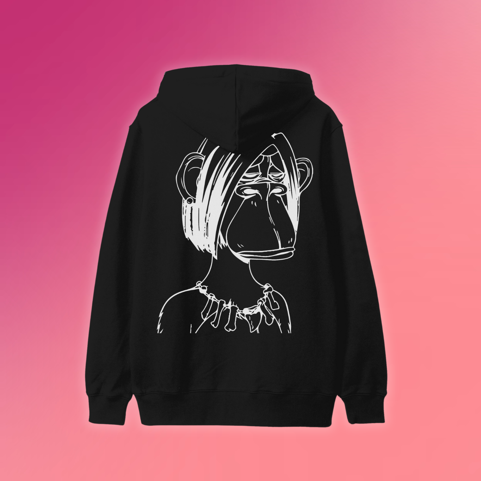 BORED BY KIKI HOODIE (BLK - BACK)
