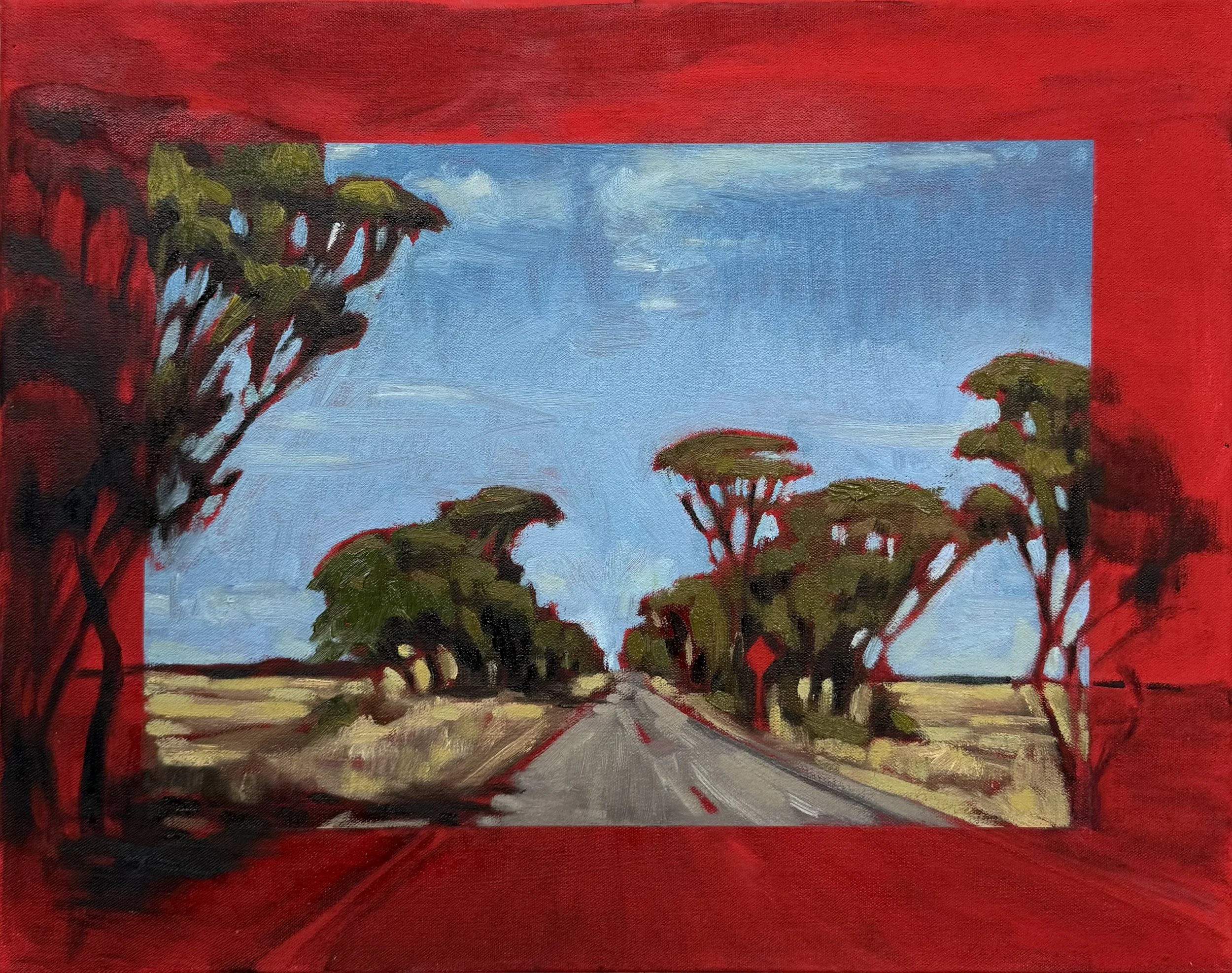 
Heat by taller trees, 2026, 50 × 40 cm, oil and acrylic on canvas