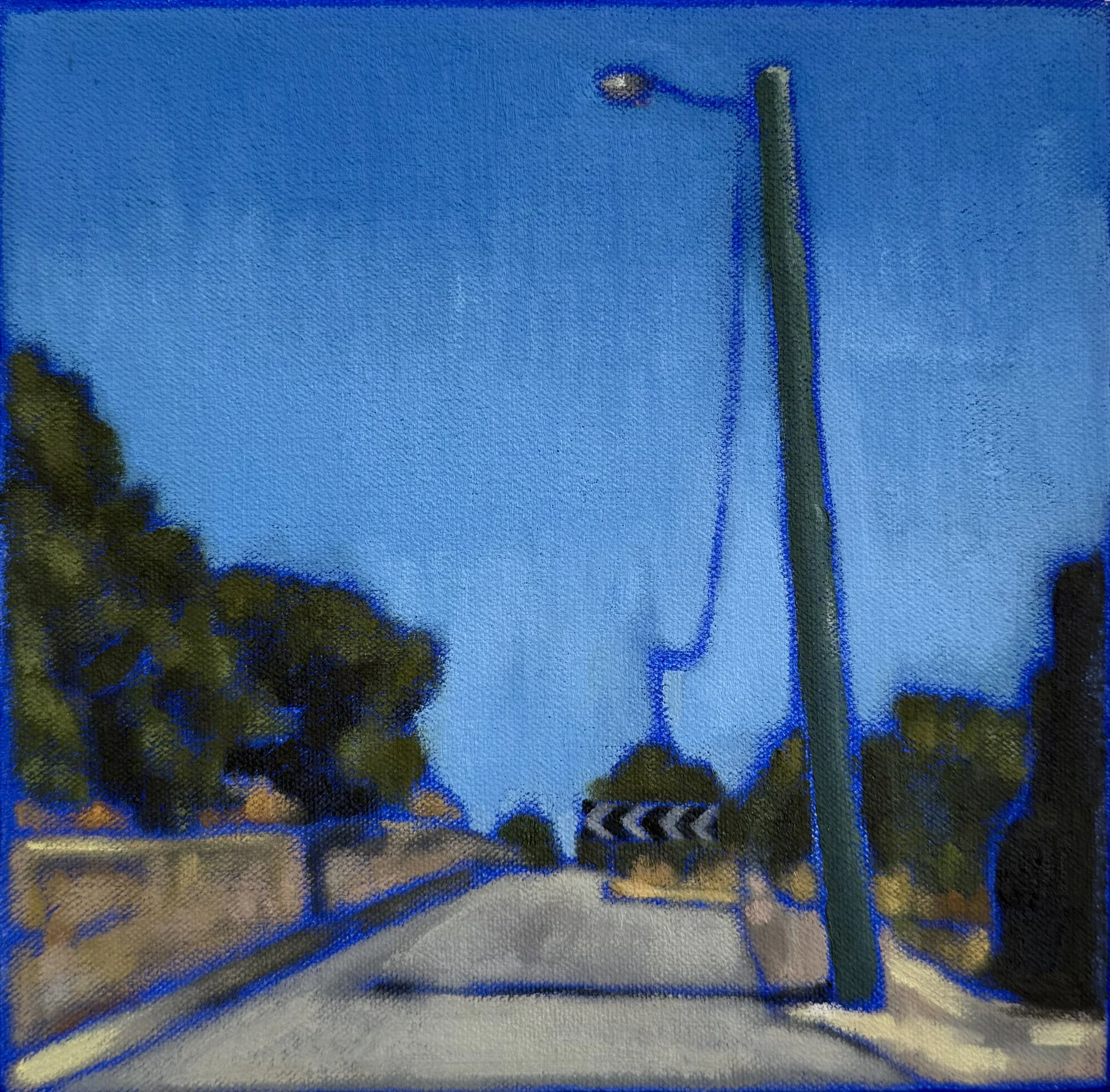 Walk to Blue # 2, 20 x 20 cm, oil and acrylic on canvas, 2026