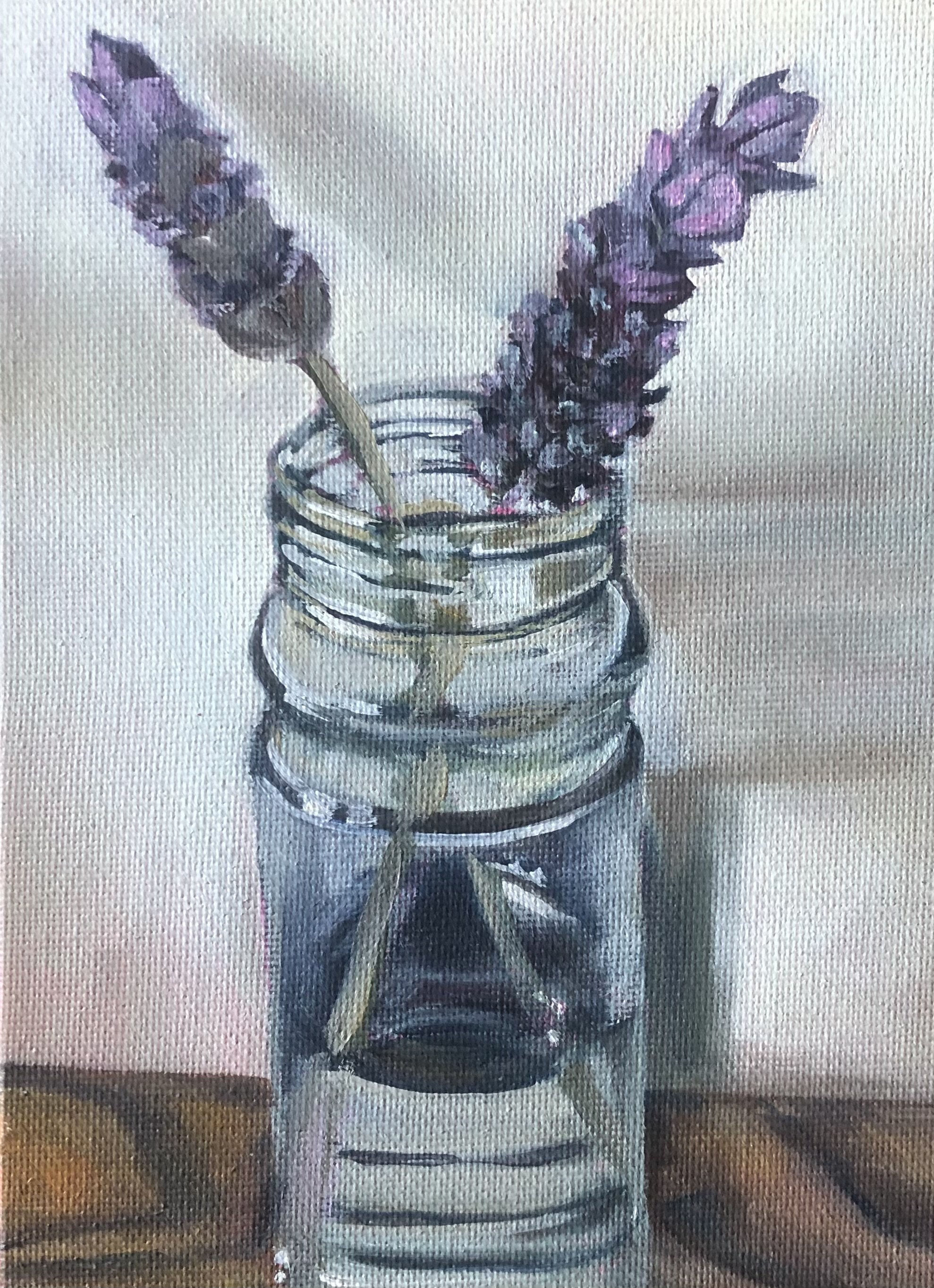 Lavender, 18x13cm, oil on canvas panel, 2021