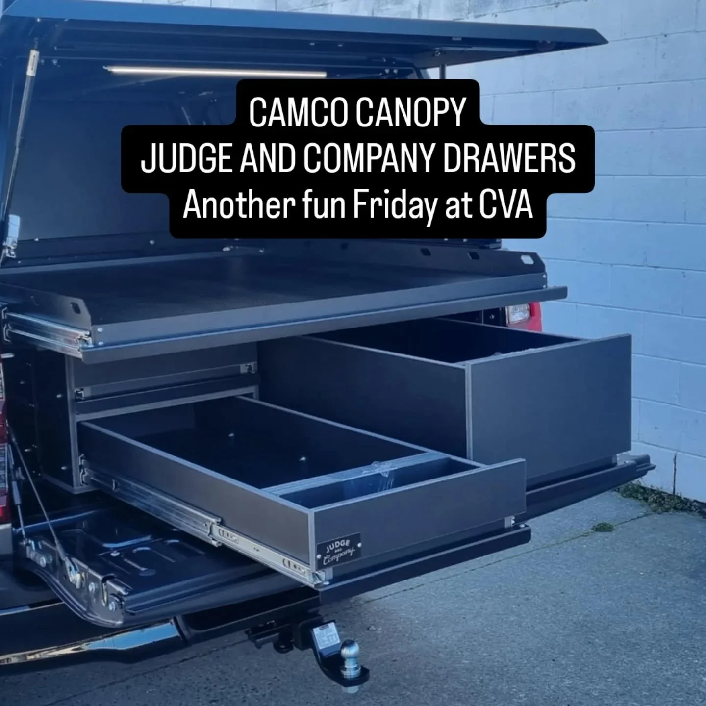 CVA love it when our Customers get the fit out they want.
CAMCO CANOPY 
JUDGE AND COMPANY DRAWERS 
= HAPPY CUSTOMER
#airplex #camco #judgeandcompany