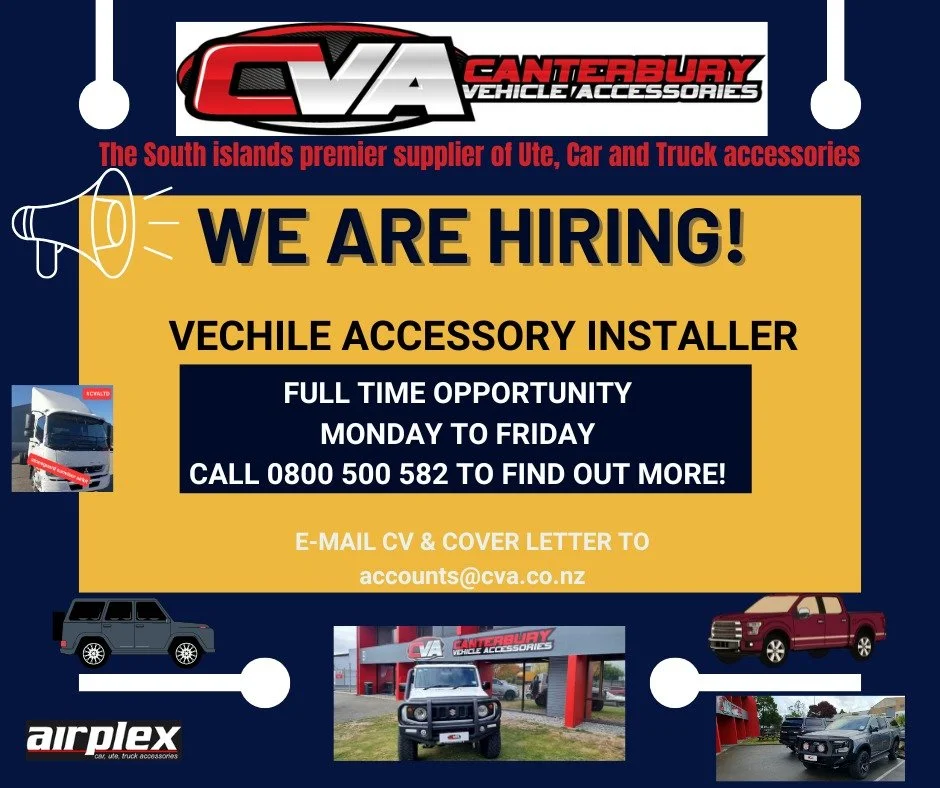 CANTERBURY VEHICLE ACCESSORIES LTD 
EXCITING OPPORTUNITY FOR A VEHICLE ACCESSORY INSTALLER
•	Do you want to be part of a great team that take pride in all aspects of their work?
•	Are you keen, physically fit, motivated, looking for someth