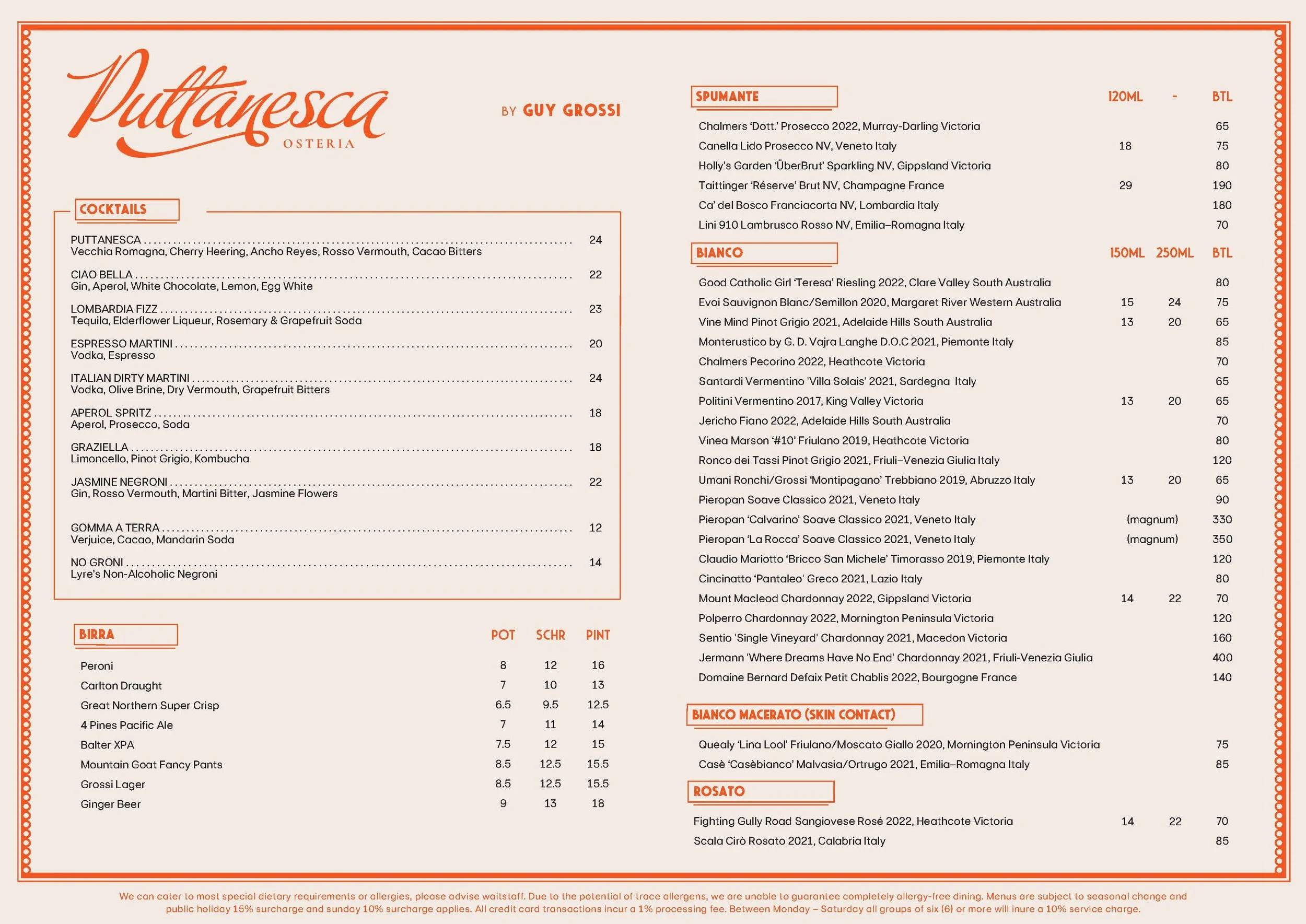 Puttanesca Osteria Italian Bistro, Pub & Bar Kew, Victoria