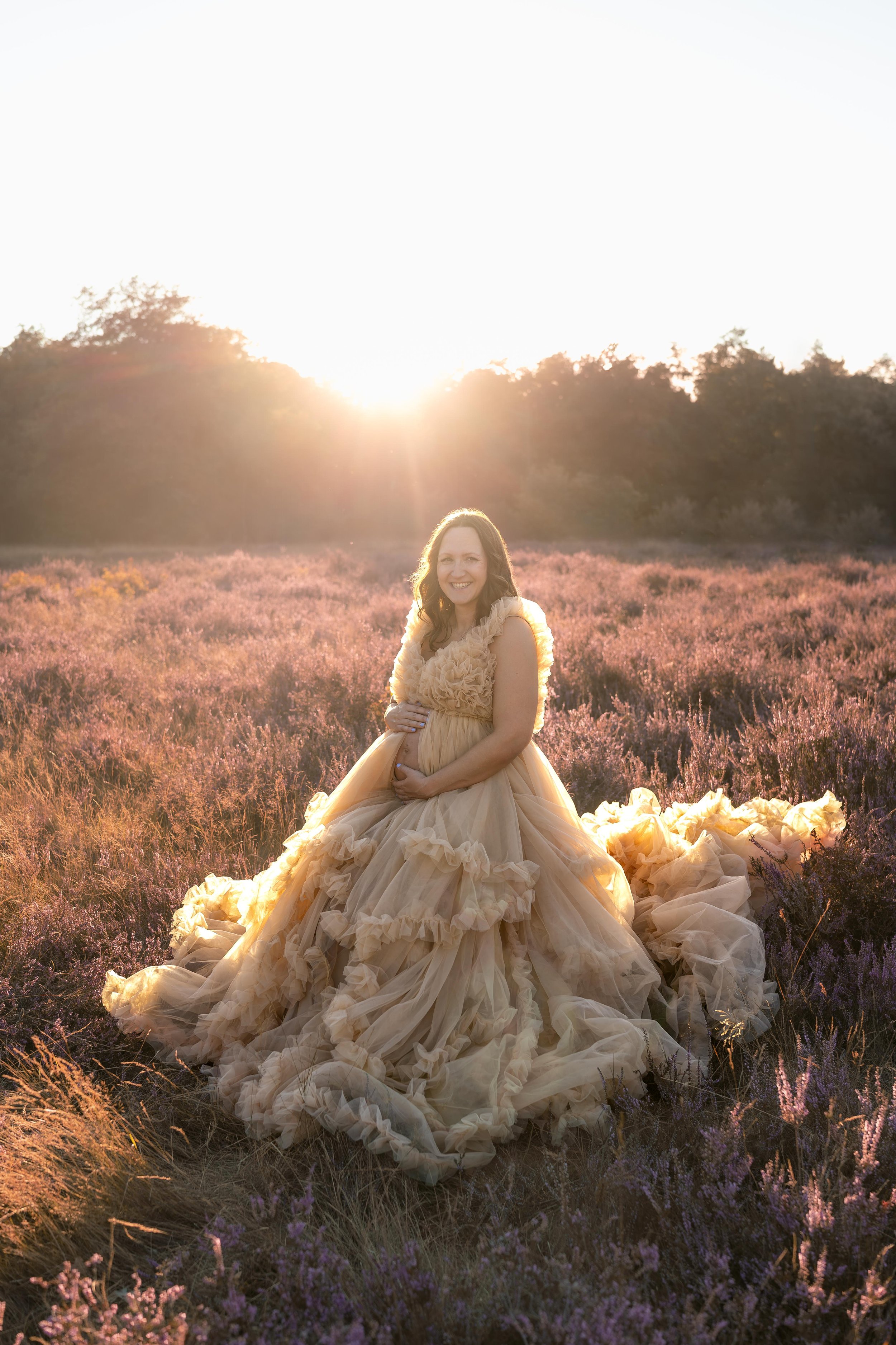Celeste - Tüllkleid elfenbein vorne zu öffnen - Größe S-XL