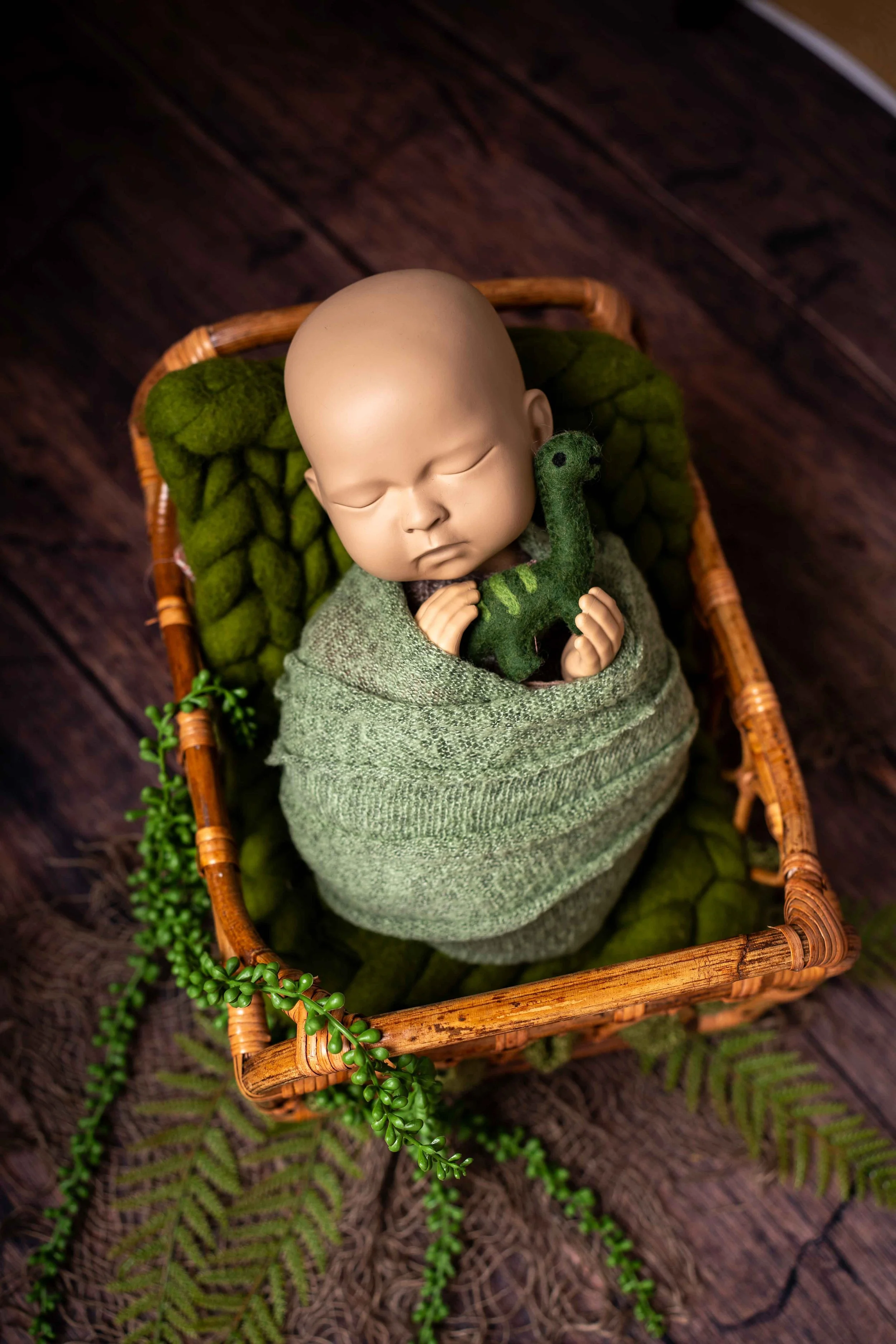 Neugeborenen Shooting braun Dino 2.jpg