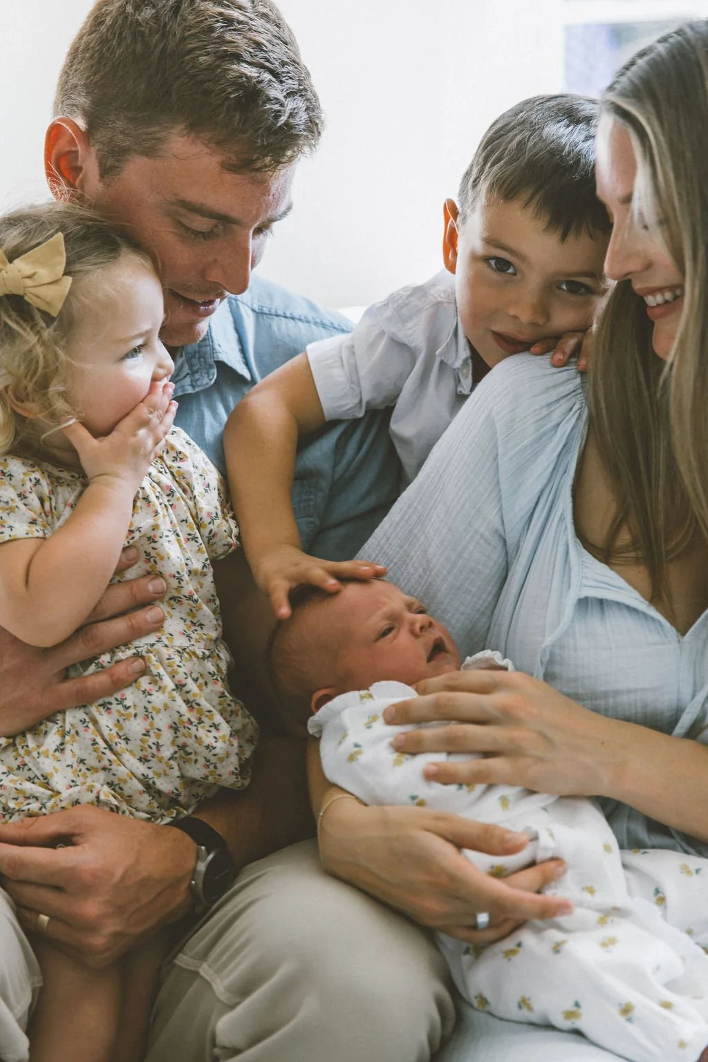 Family Yon with new baby Clementine