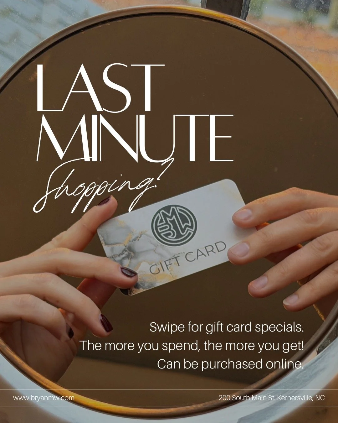 Don't sweat last minute shopping. Give them the gift of wellness and glowing skin! The more you spend, the more you save. Purchase online (link in the bio) or call the office at 336-992-0491.