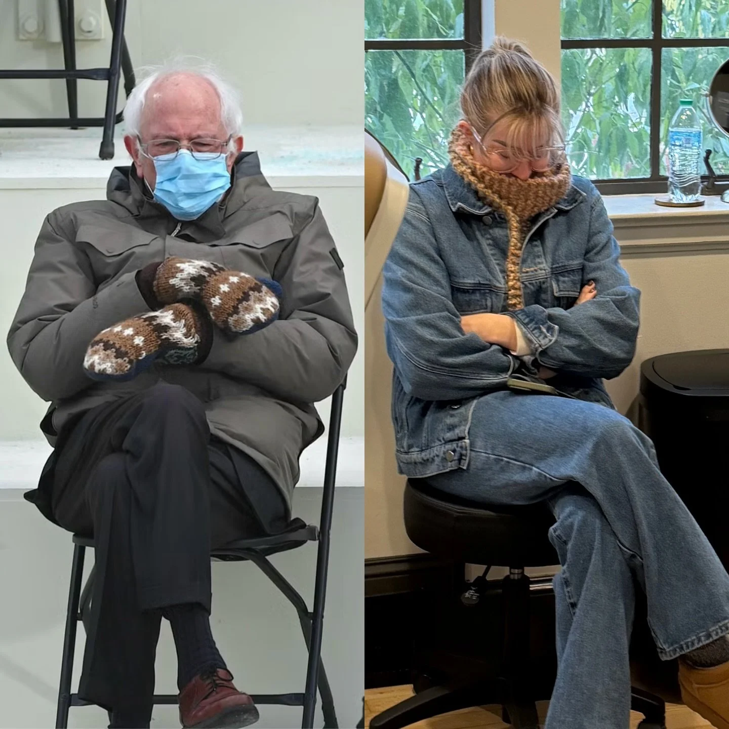 Gotta warm up the hands before a facial. @blaruebeauty our aesty bestie is so over all this cold! 

#aesthetics #skincare #facials #aesthetician