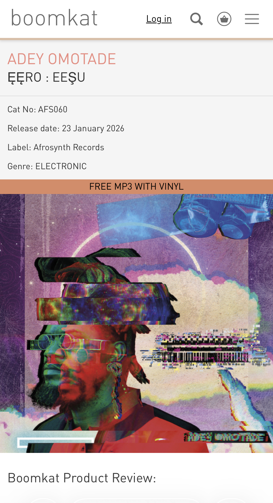 Adey Omotade - Ęęro  Eeşu - Boomkat Review | Posafrobeat