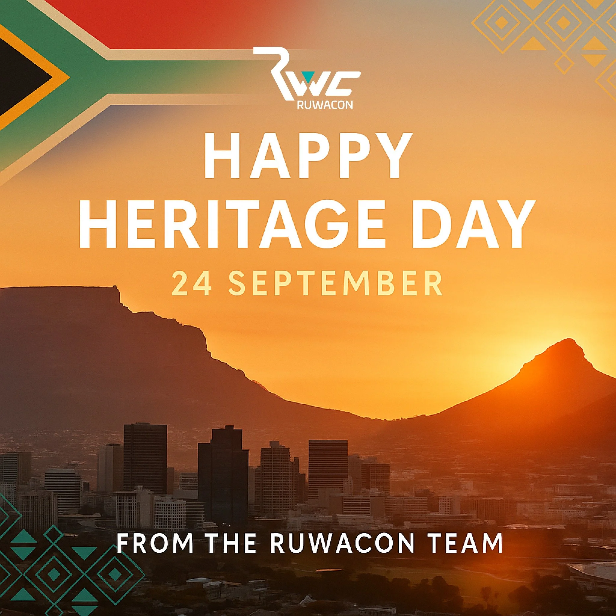 🇿🇦 Happy Heritage Day, South Africa!

Today we celebrate the diverse cultures, traditions, and stories that shape our nation.
At Ruwacon, we are proud to build not only infrastructure but also connections that unite communities.

From the Ruwacon T