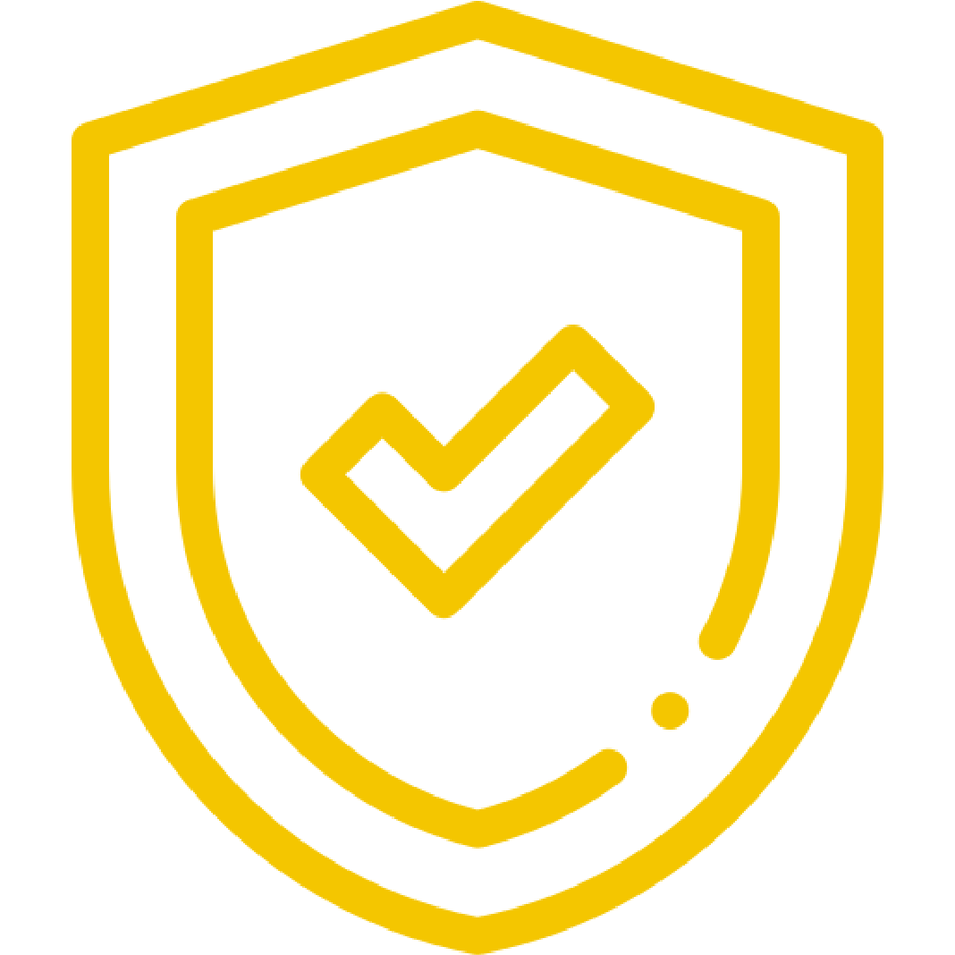 An icon showing a security badge