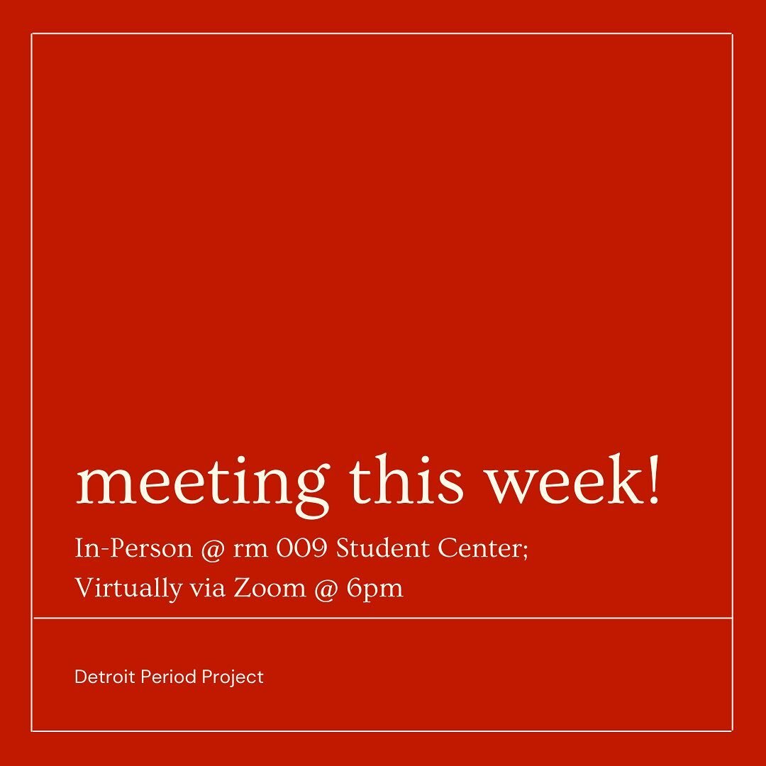 Hello, hello!! 

TOMORROW, we are chatting about potential partnerships, donation drives, and next semester programming! Join us in person or via zoom at 6pm; dm us for the link!!